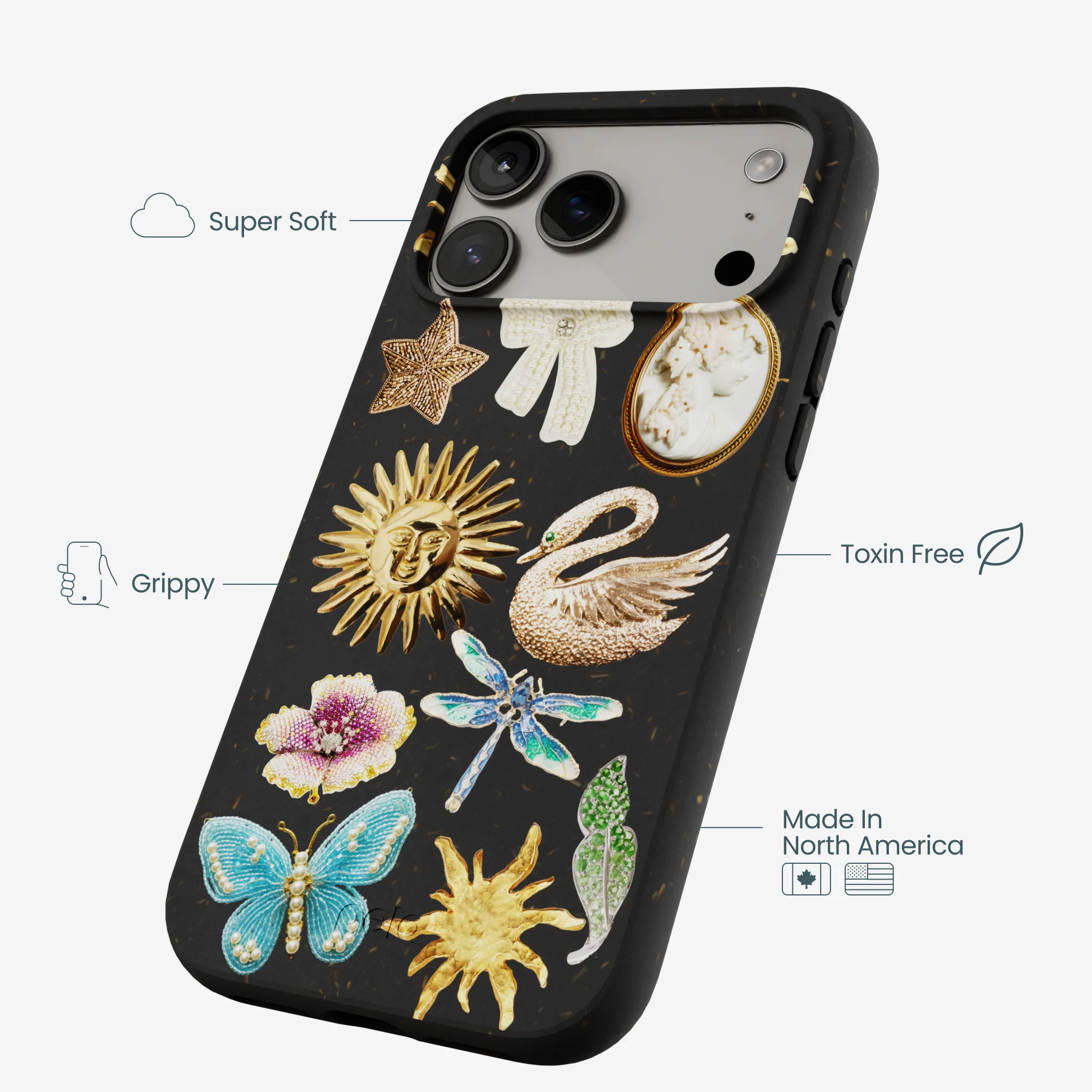 Black Heirloom Collage iPhone 17 Pro Max Case