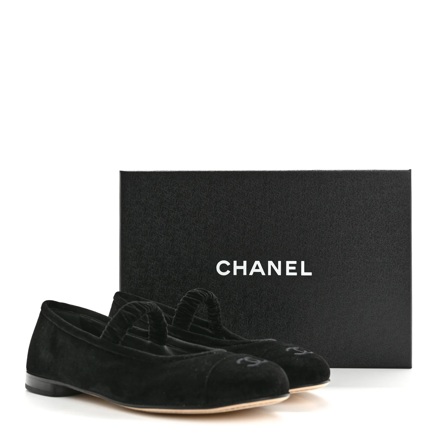 Velvet Mary Jane Flats 39 Black
