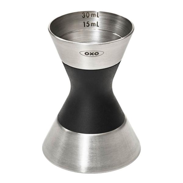 Steel dobbelt målebeger svart