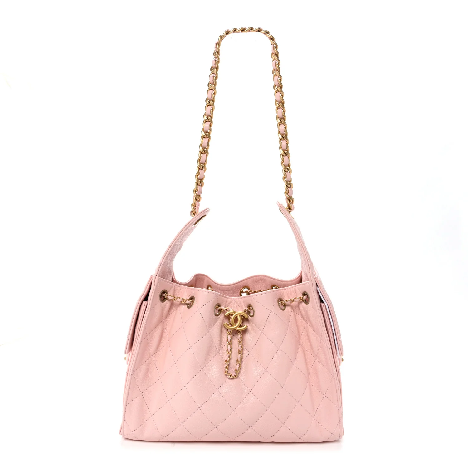 Caviar Quilted Small Chanel 25 Handbag Light Pink