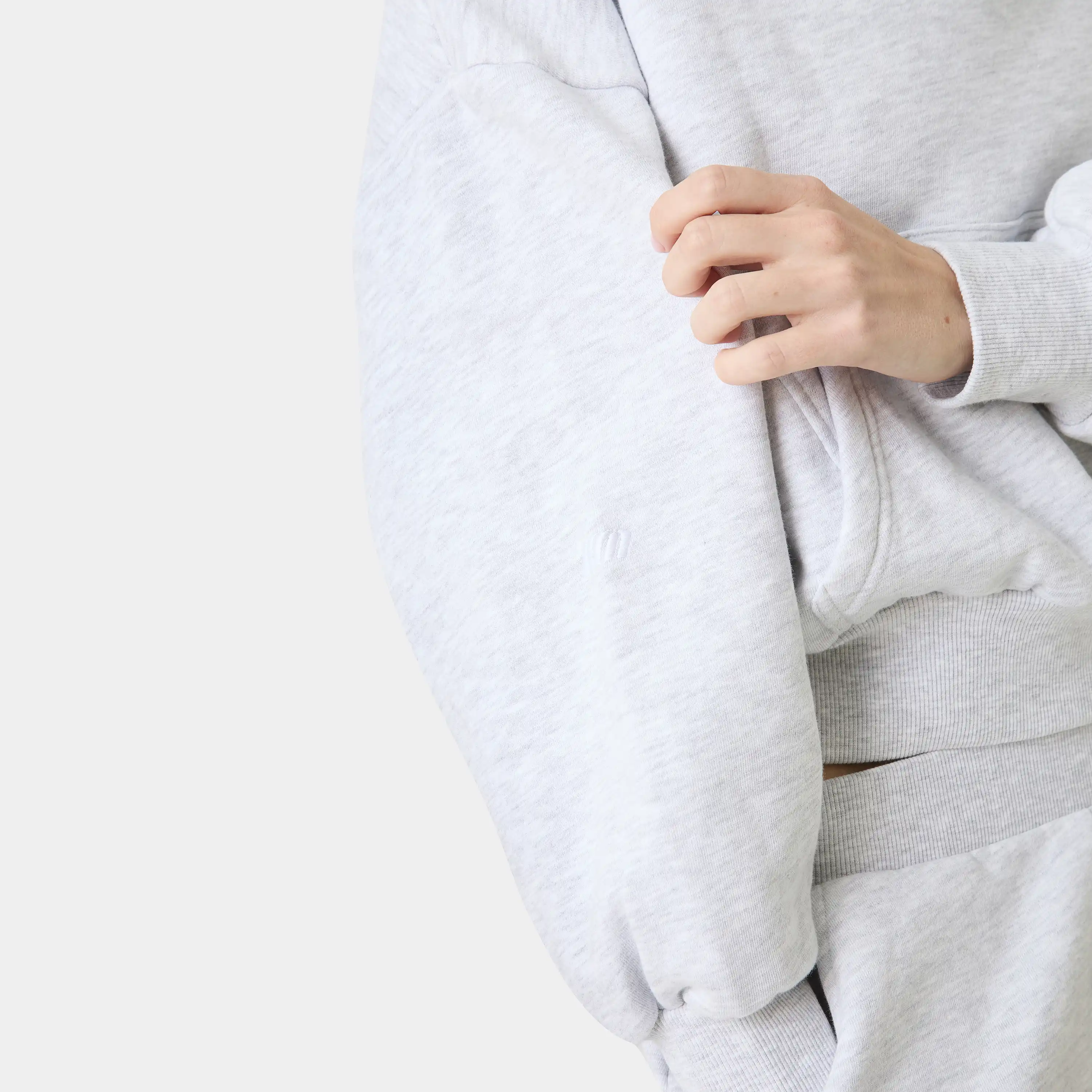 Cinam Heather Grey Oversized Hoodie