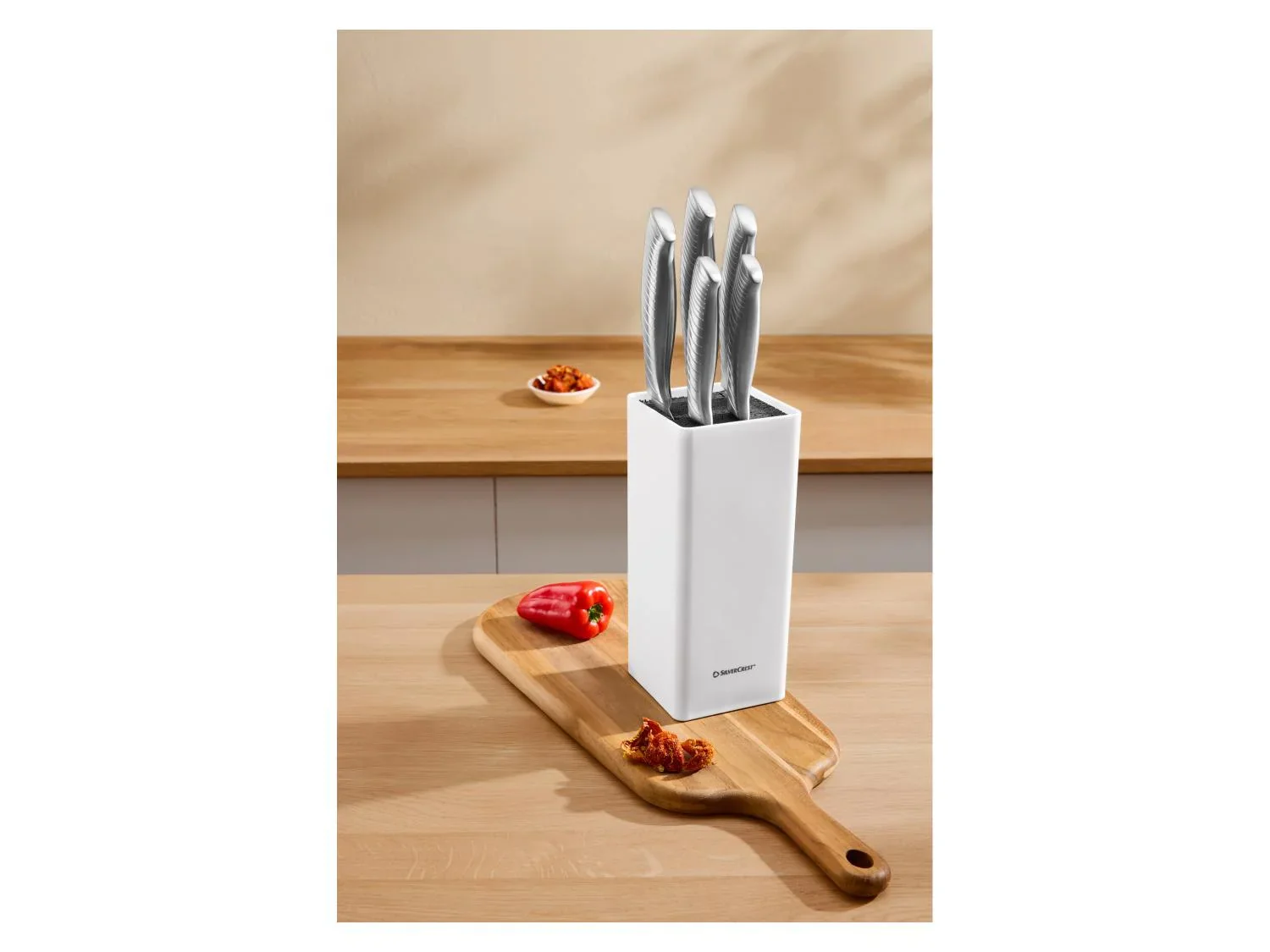 SILVERCREST Set de couteaux en acier inoxydable avec bloc de rangement