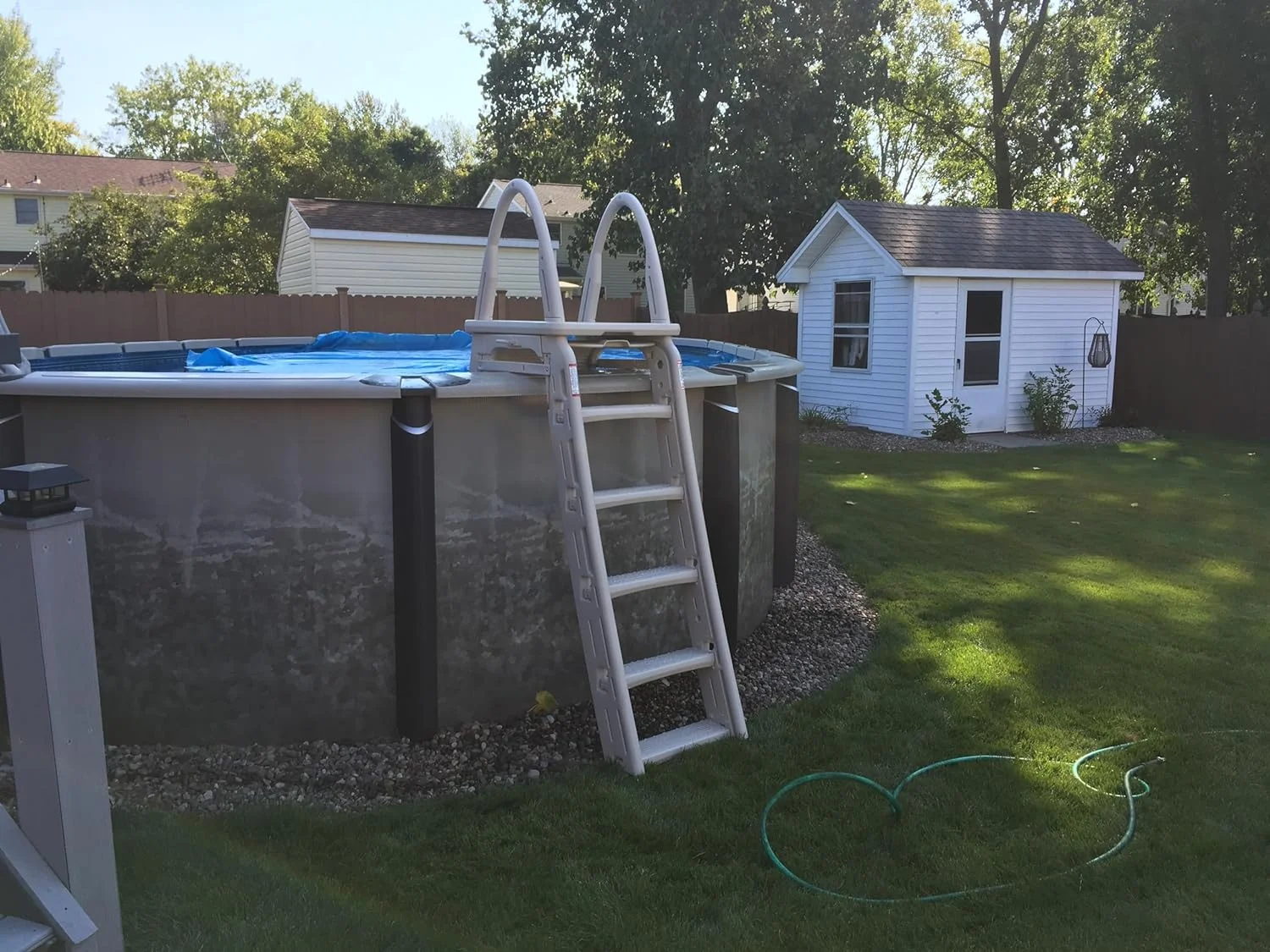 Confer Plastics a - Frame 7200 Above Ground Adjustable Pool Roll - Guard Safety Ladder