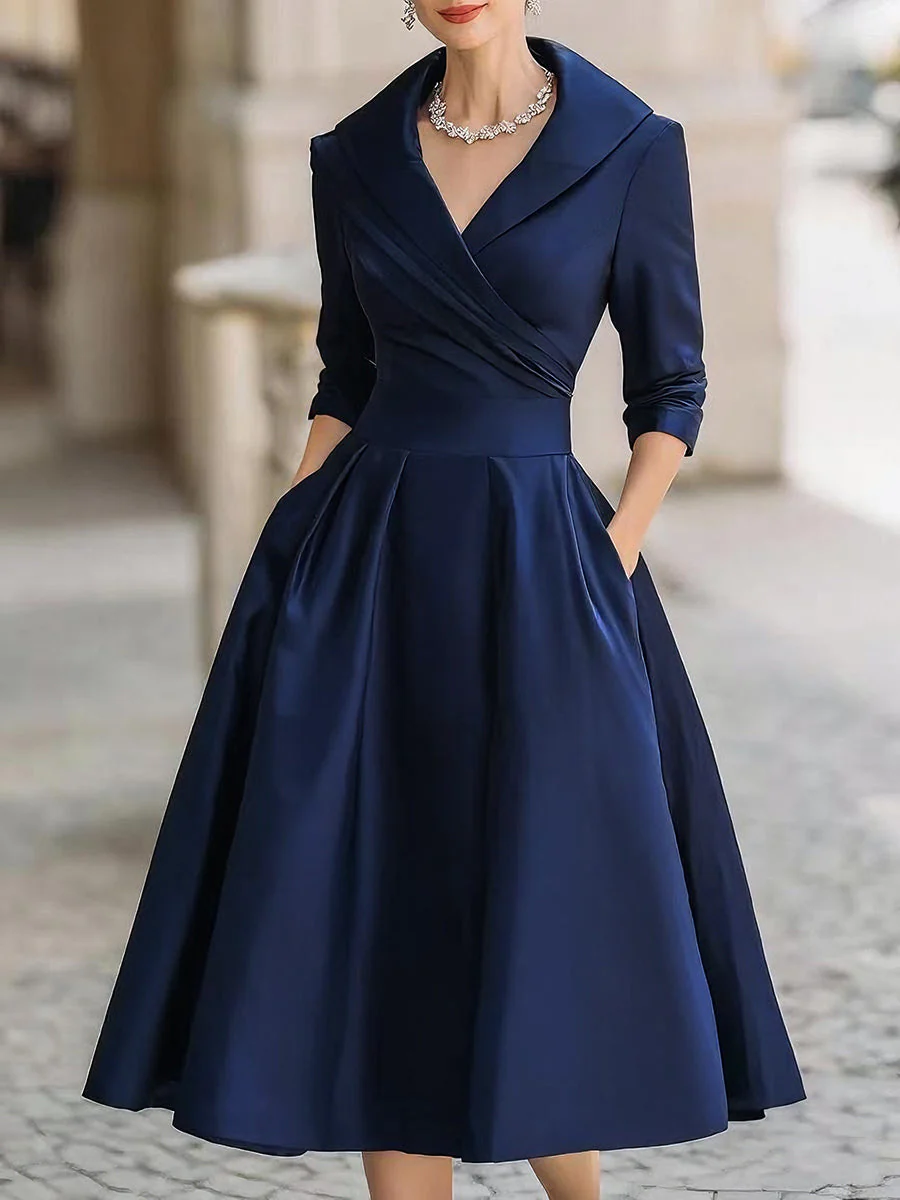 Lina | Robe midi en satin