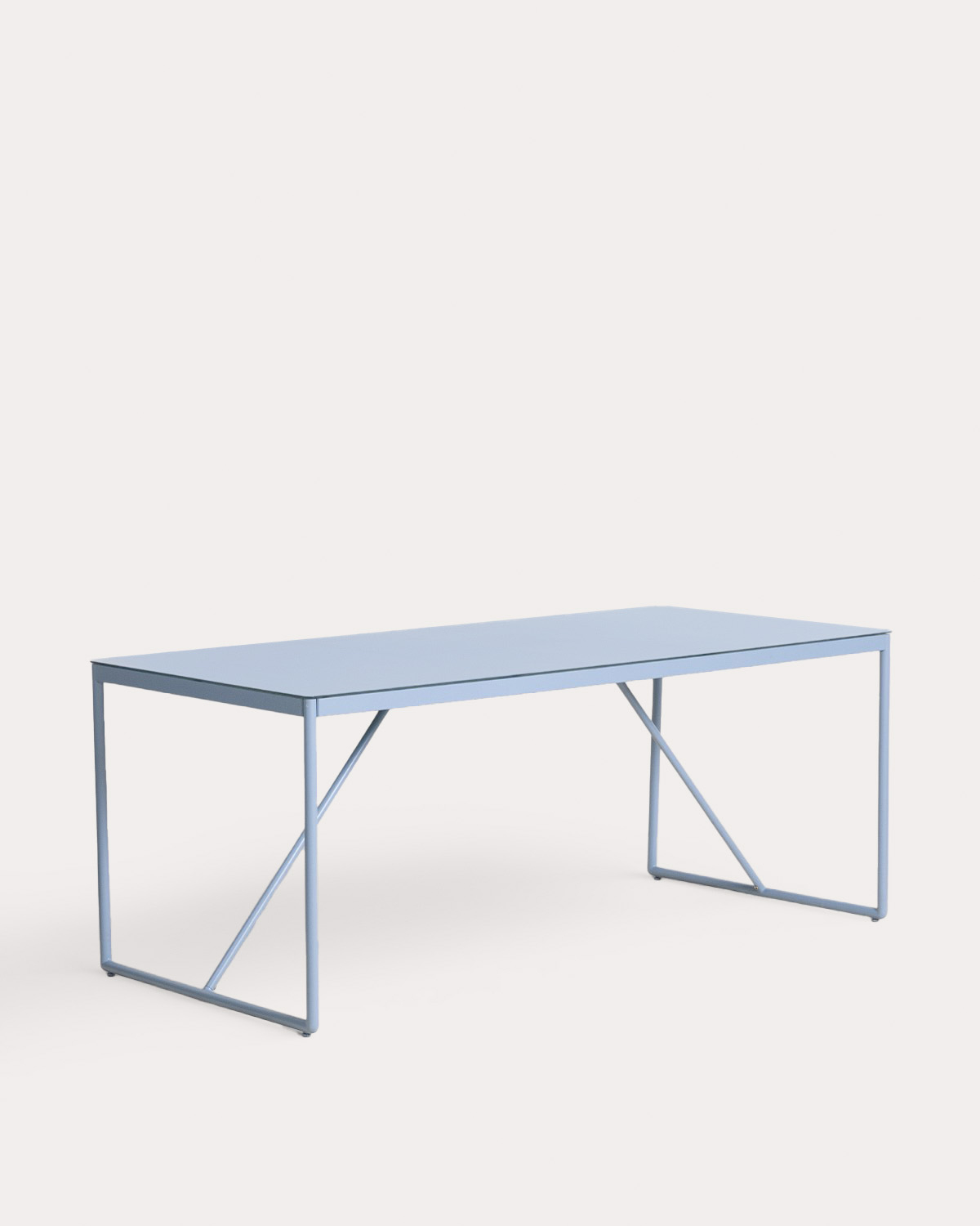 Bowye - Mesa de Exterior Rectangular de Metal y Vidrio (185x85 cm) Bowye