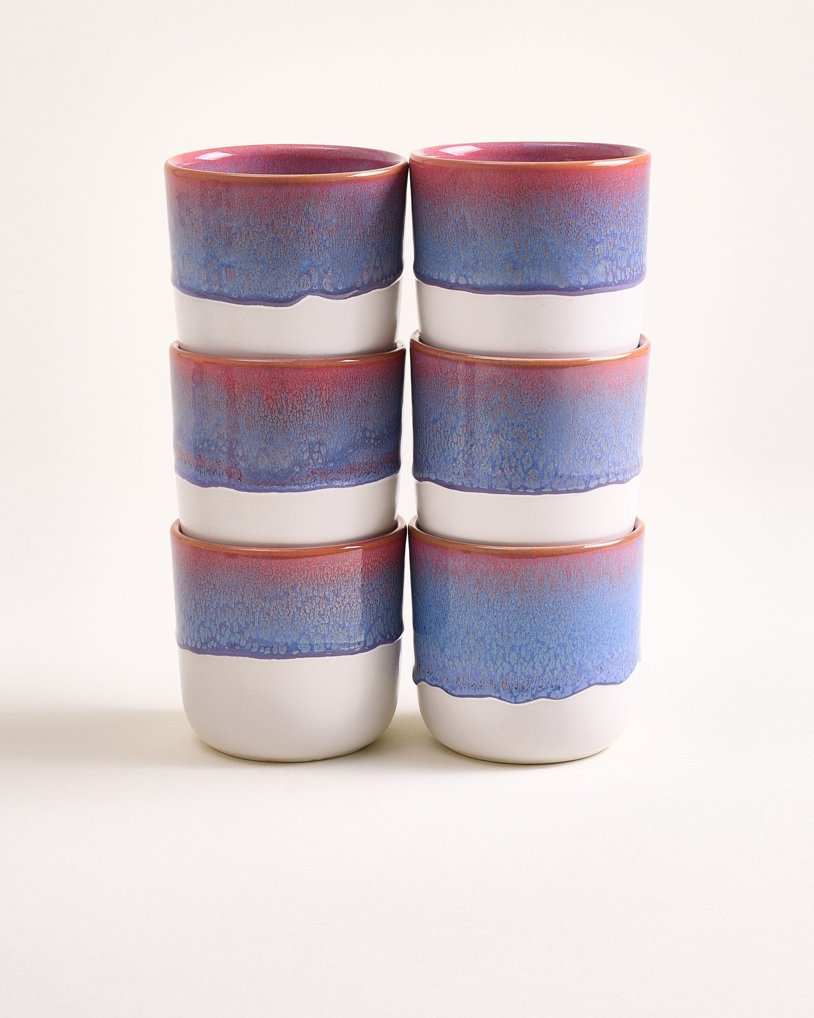 COIMBRA - LARGE CUP PURPLE SET OF 6
