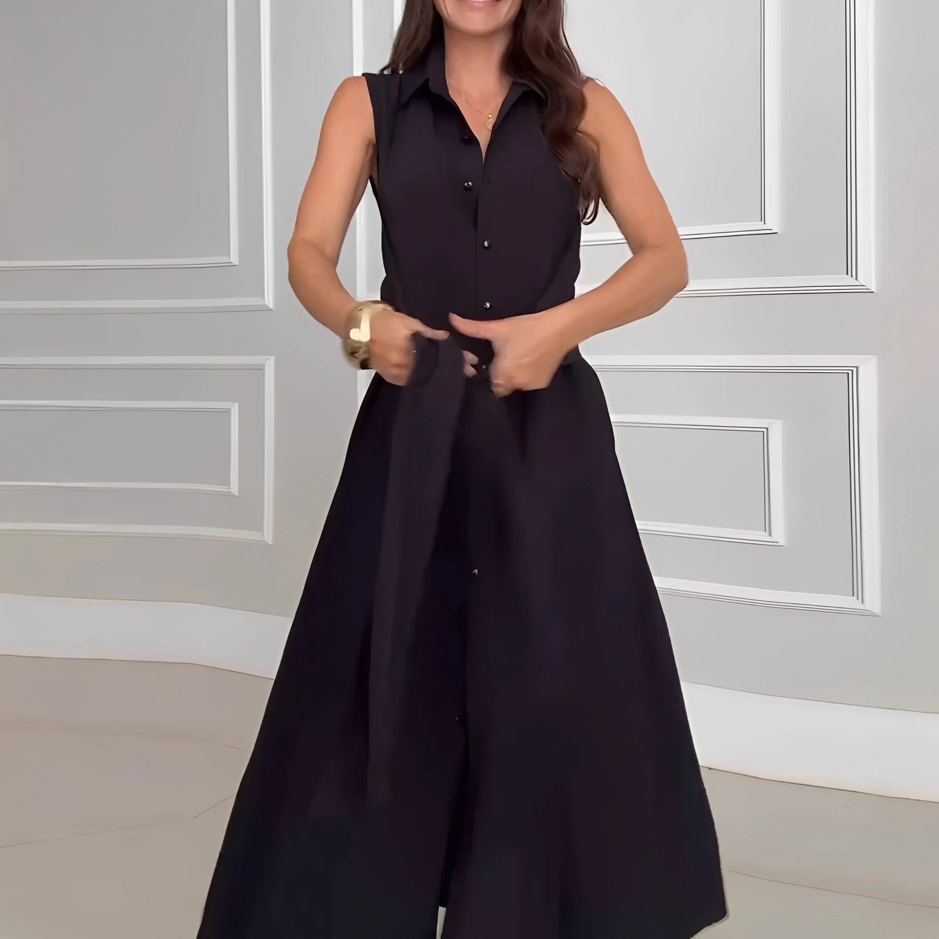 Alison - Robe Midi Sans Manches