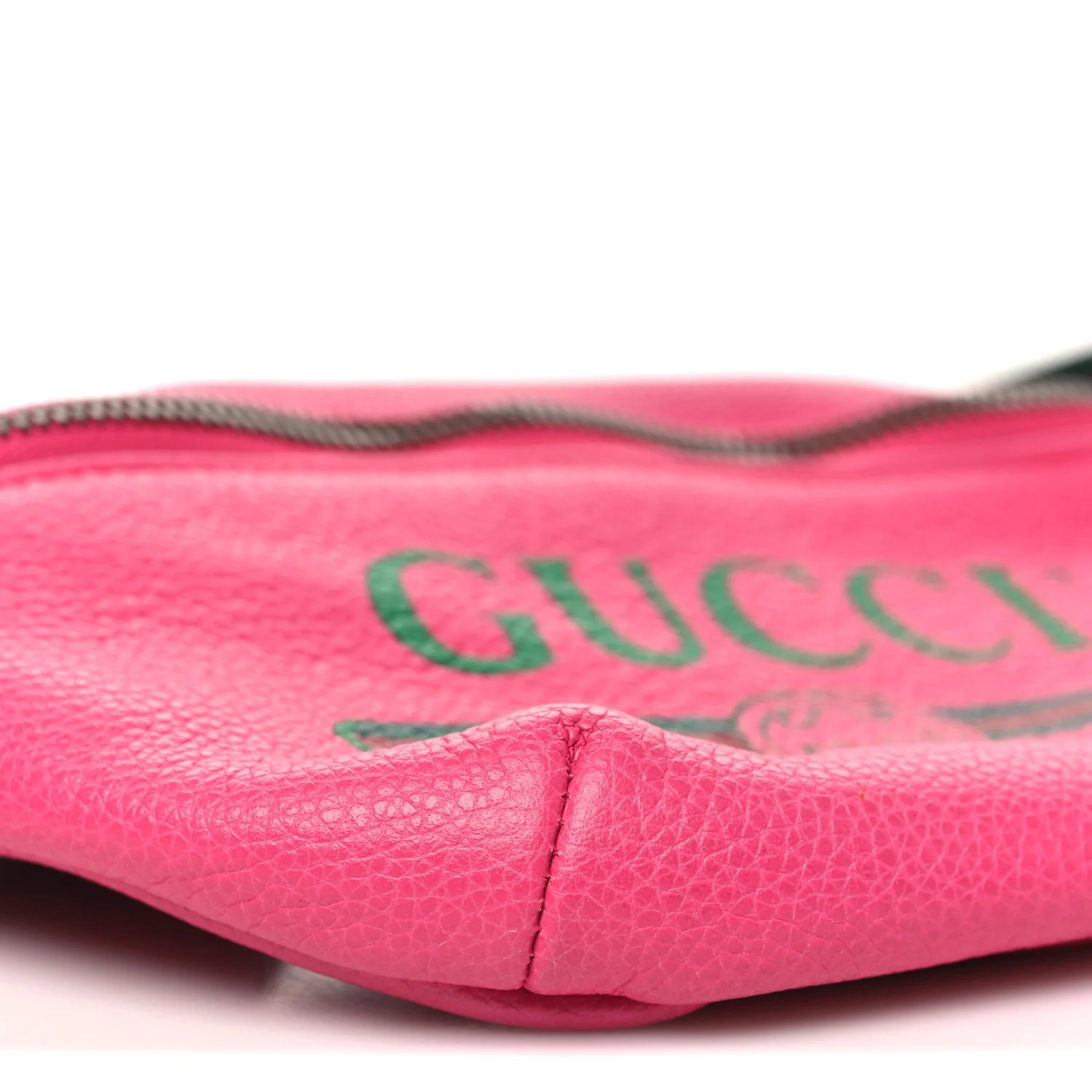 Grained Calfskin Small Logo Belt Bag Box Pink Green