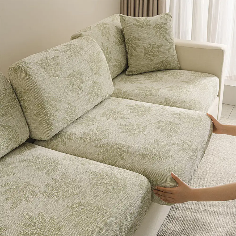 Elastic Chenille All-Season Anti-Scratch Full-Coverage Stretch Sectional Couch Cover