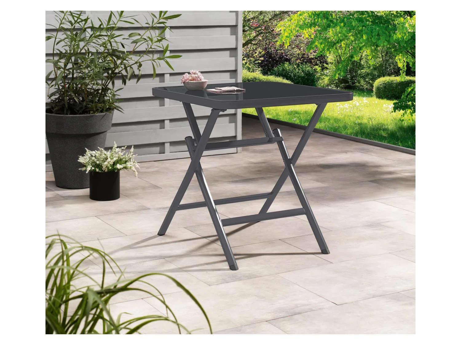 LIVARNO Table de jardin + Lot de 2 fauteuils Houston