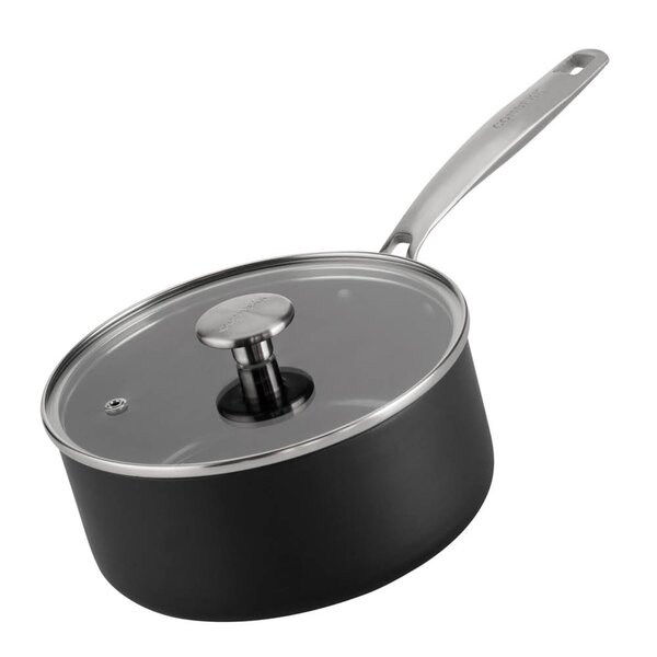 Element kasserolle keramisk med lokk 18 cm 3,7L svart