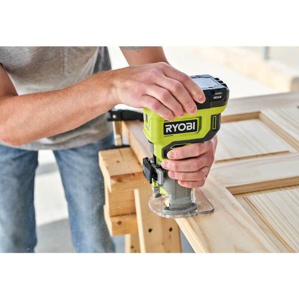 ONE+ 18V Cordless 2 Tool Combo Kit with Compact Fixed Base Router and 5 in Random Orbit Sander (Tools Only) Image 9