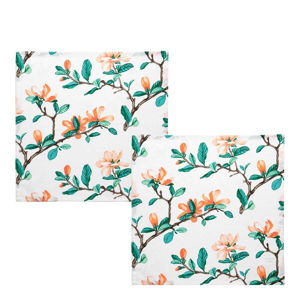 Magnolia serviett 45x45 cm 2 stk hvit