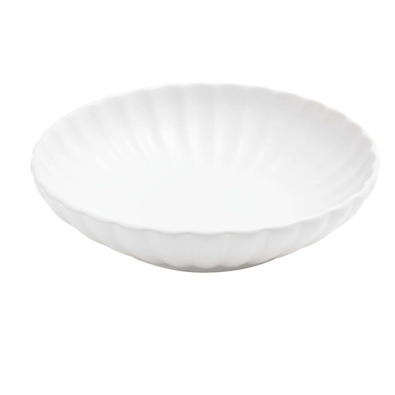 Assiette à soupe Venise rebord ondulé faïence blanc Ø20cm