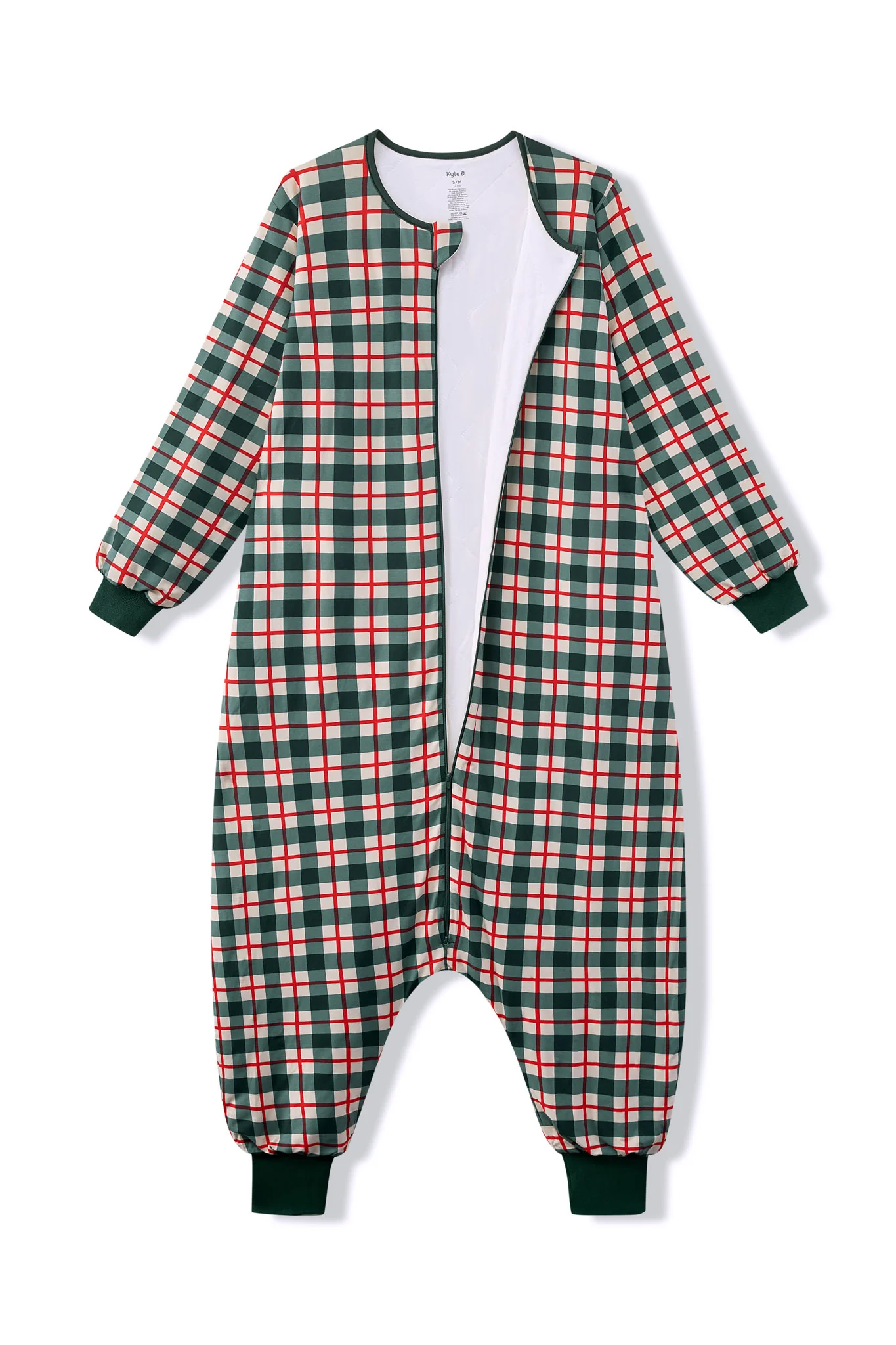 Long Sleeve Adult Sleep Bag Walker in Holiday Plaid
