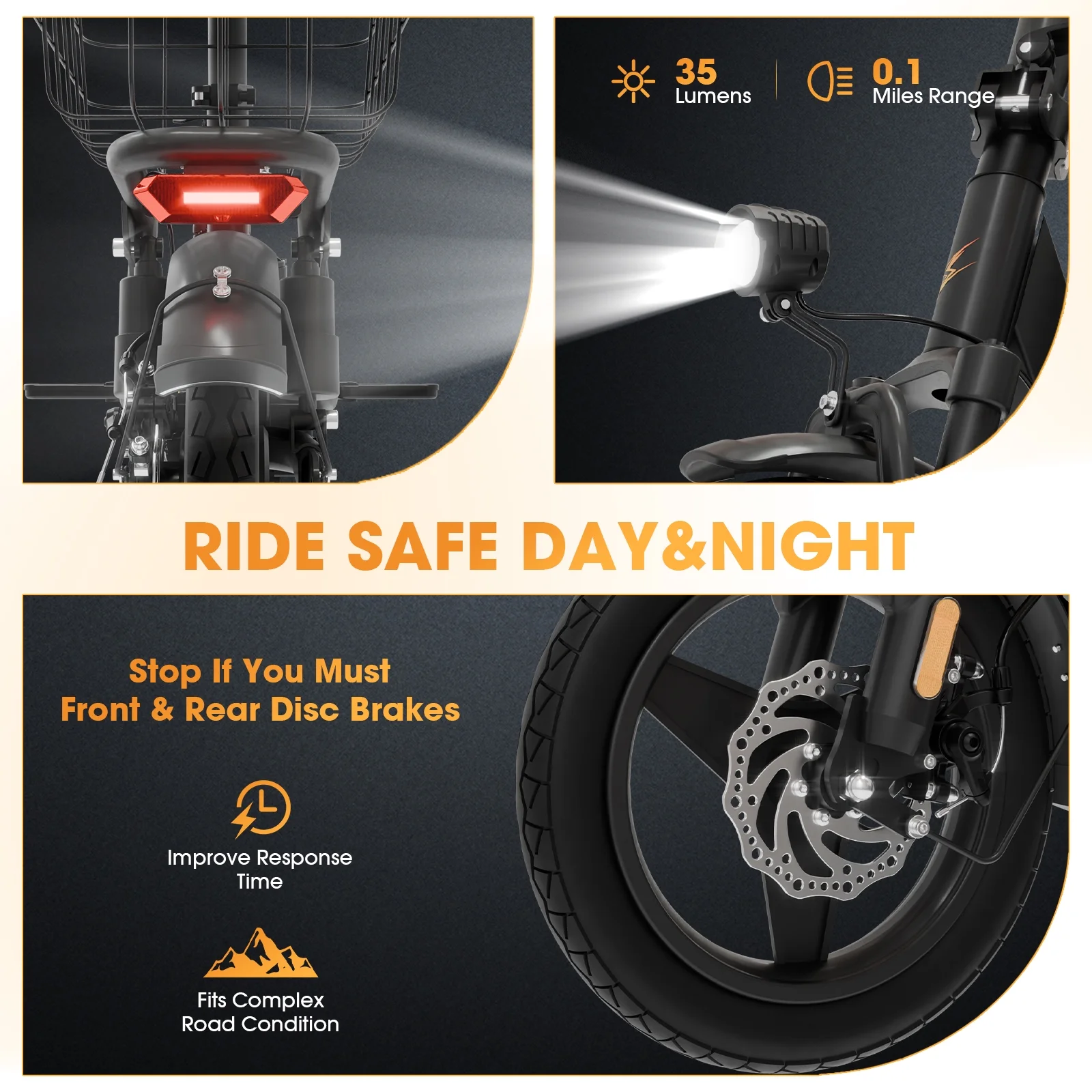 Electric Scooter with Seat for Adult and Basket, 14 Inch Tire Electric Scooter with Dual Shock Absorbers, 350W Motor with 25-Mile Range, Speed Up to 20 MPH (Gen 2.0)(Electric Scooter Bike with Basket-Black) - Image 2