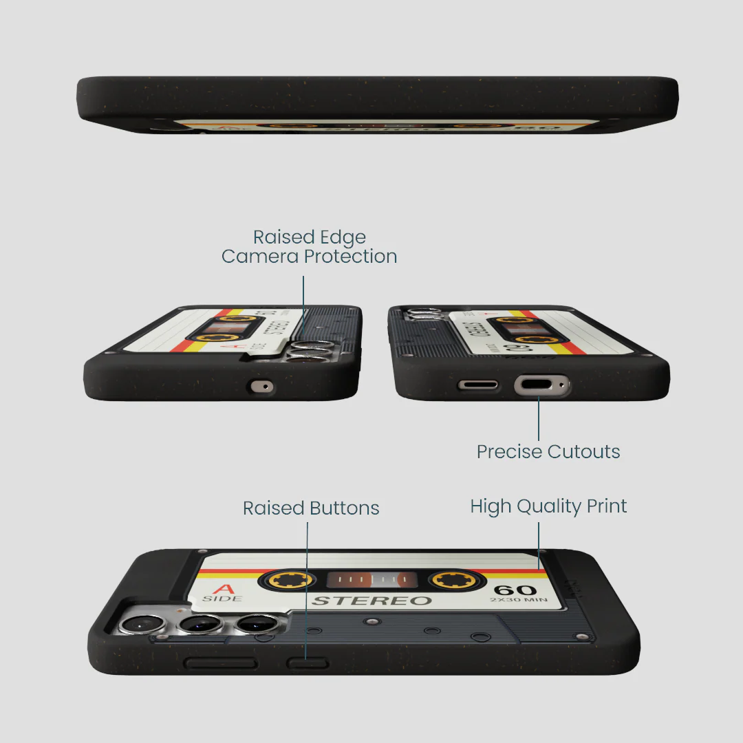 Black Cassette Samsung Galaxy S25+(Plus) Case