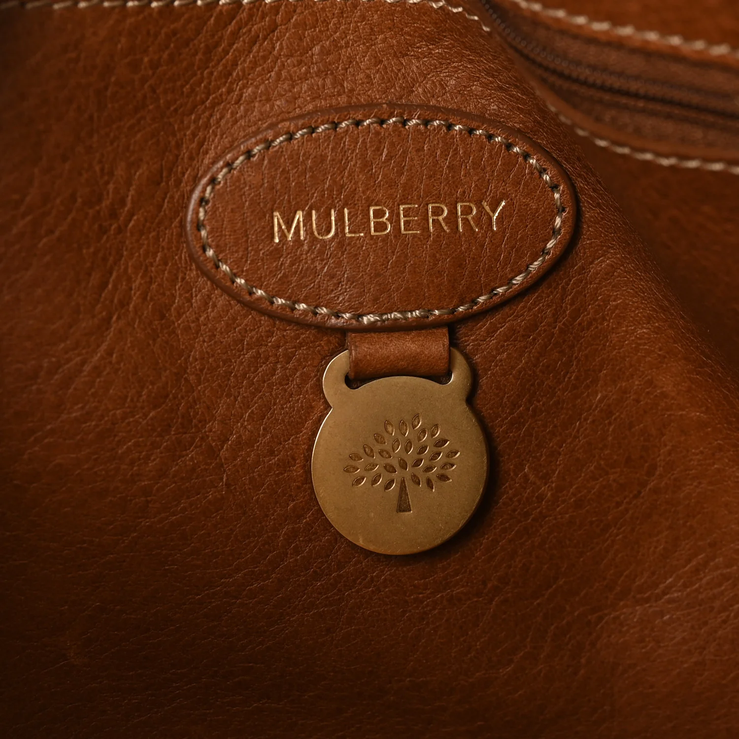 Natural Leather Small Bayswater Oak
