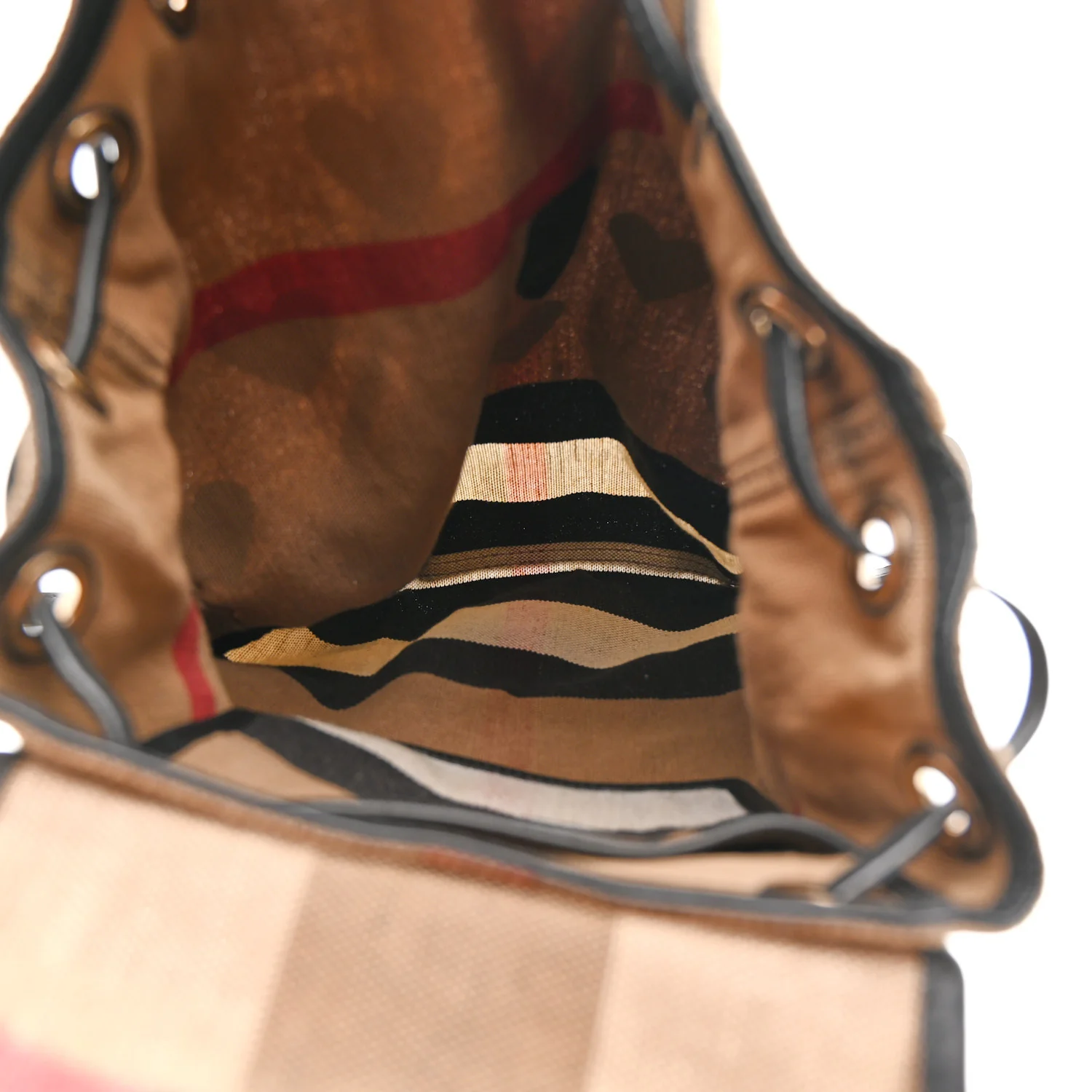 Overdyed Canvas Mega Check Heart Print Medium Chiltern Backpack Black