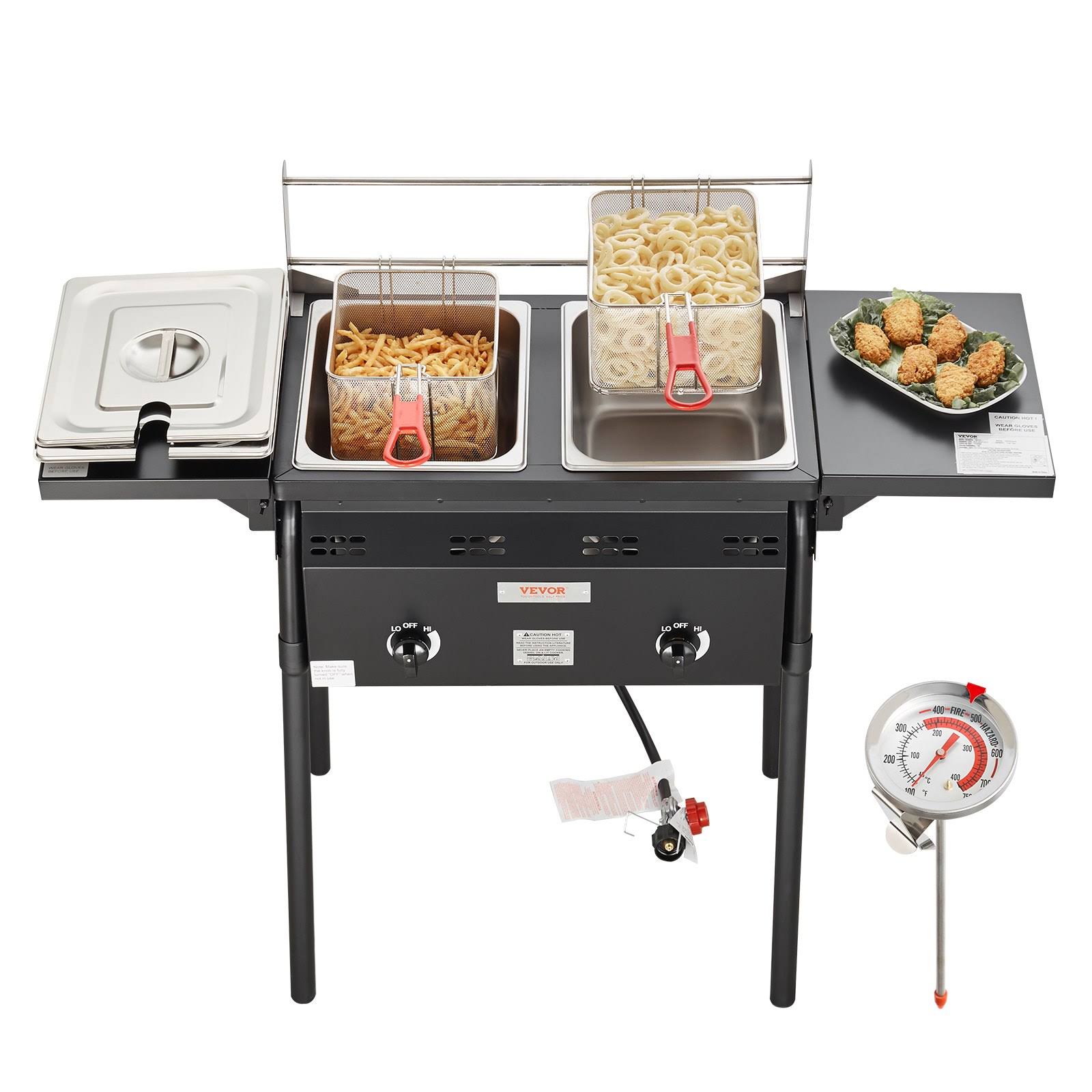 VEVOR Outdoor Propane Deep Fryer Double Burners Commercial Fryer LSRQZGGXSGS18LU5HV0