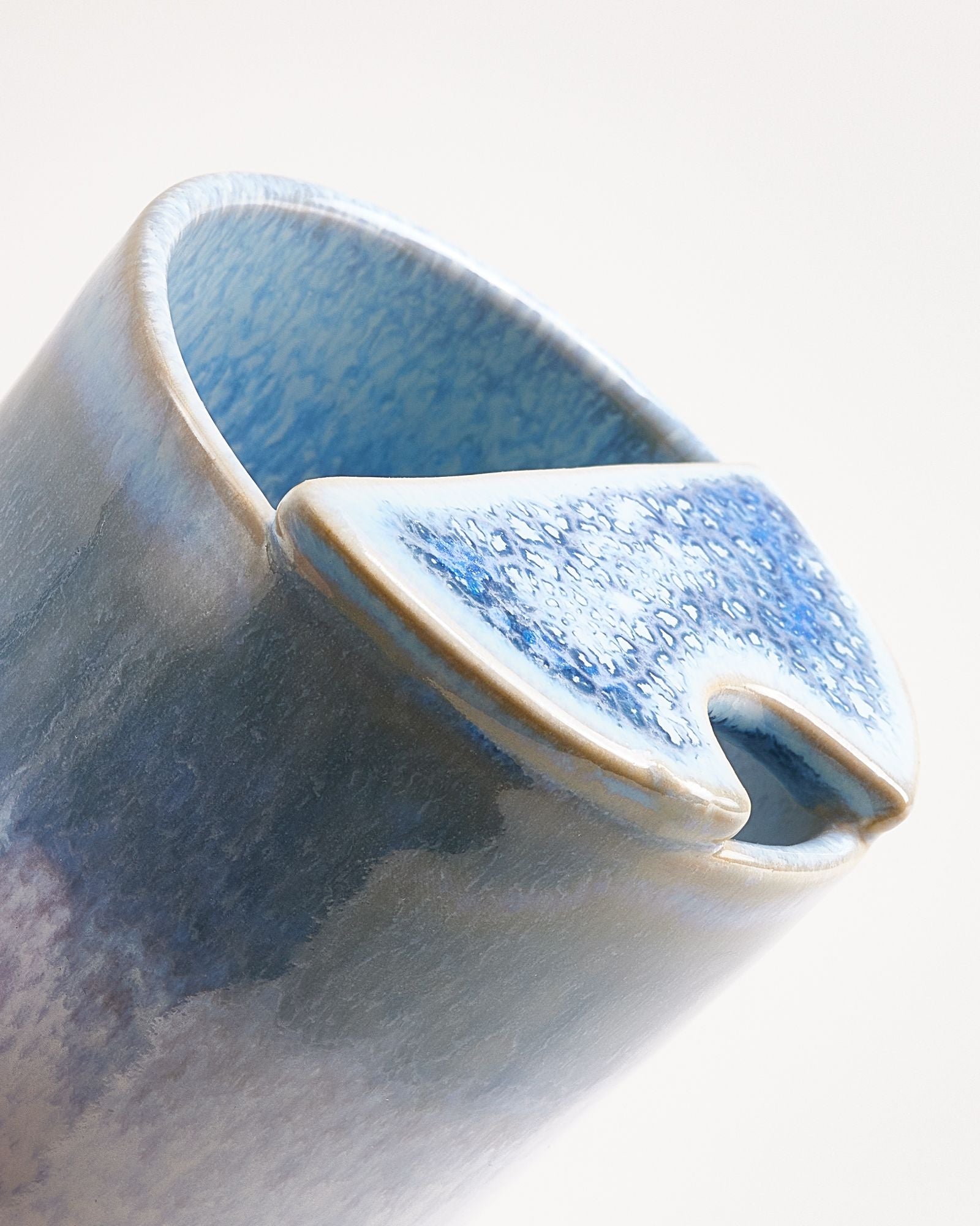 SMALL LIGHT BLUE AND WHITE TO-GO CUPS, SET OF 2