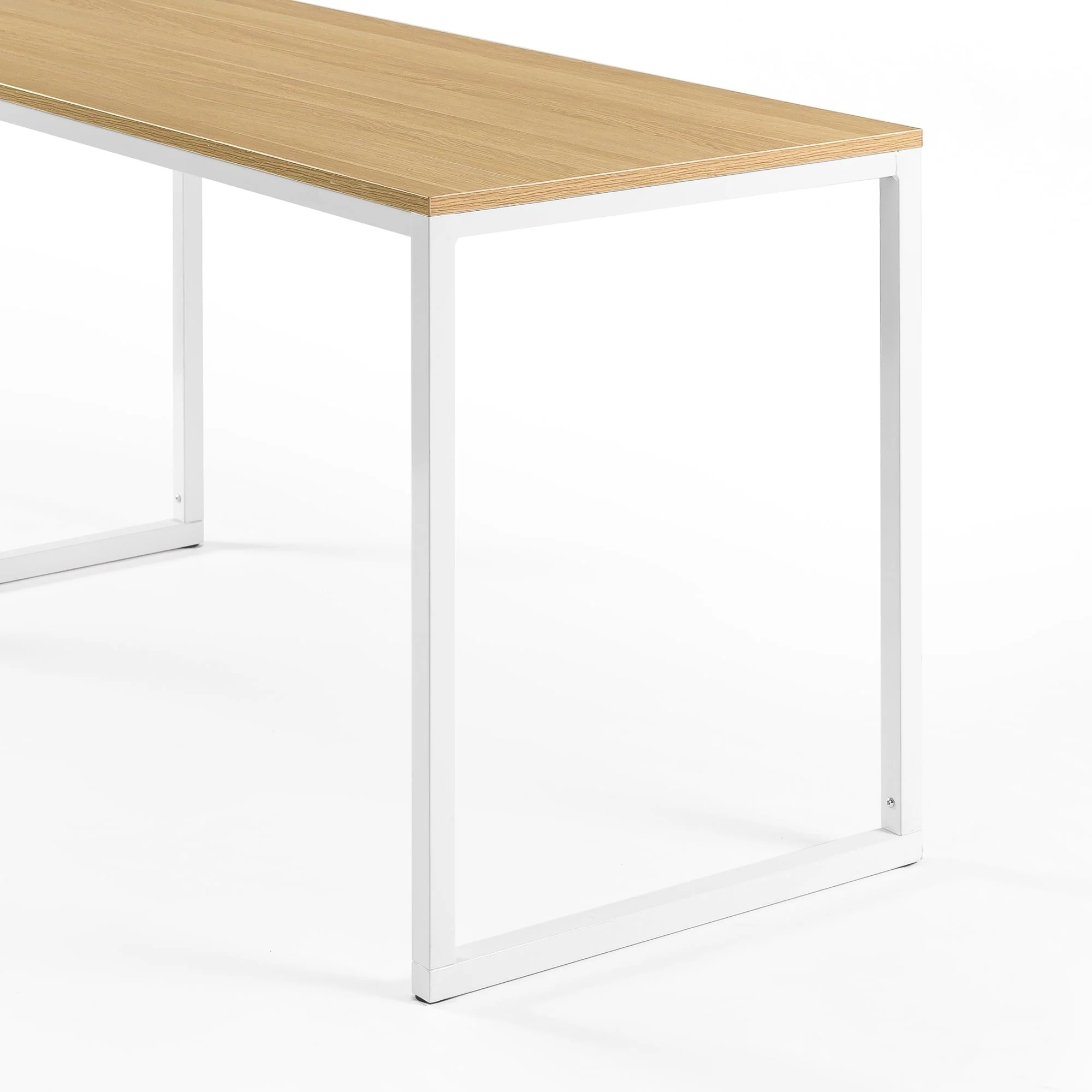 Jennifer 55" White Frame Desk, Natural(White 47) - Image 7