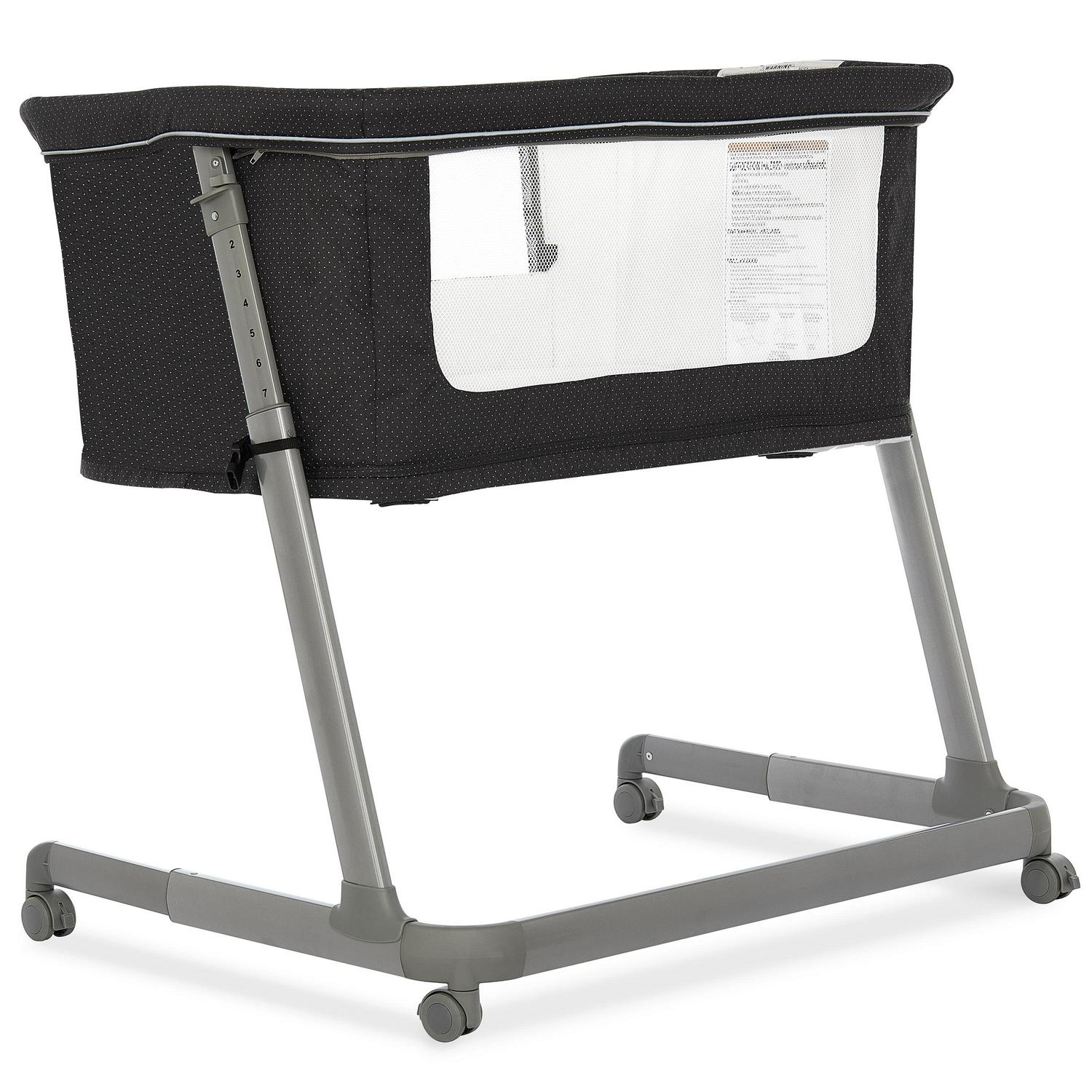 Waves 3-in-1 Baby Bassinet. Bedside Sleeper and Playard in Dark Grey. JPMA Certified - Image 10