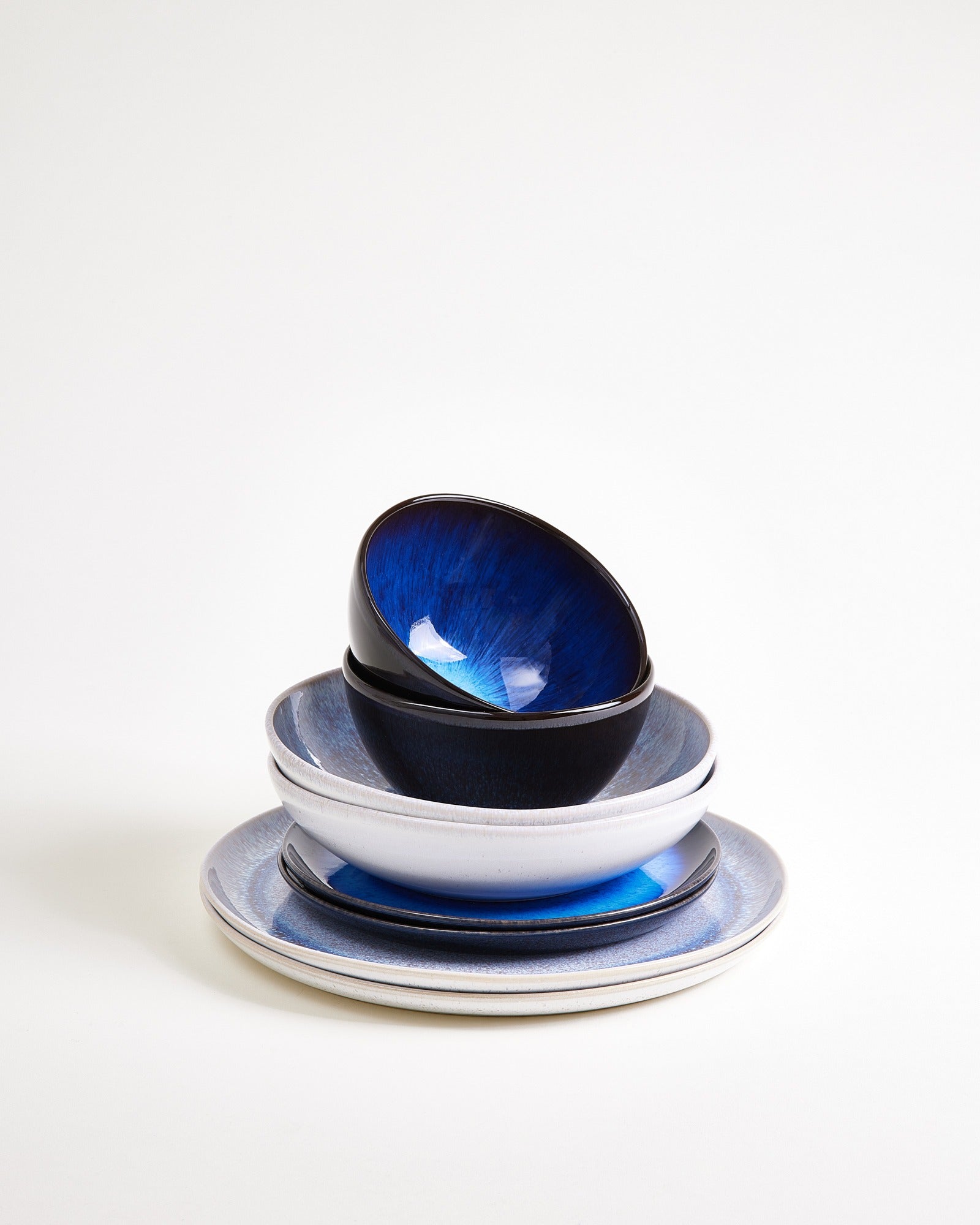 MELIDES - TABLEWARE SET DEEPSEABLUE STONEBLUE 8 PIECES