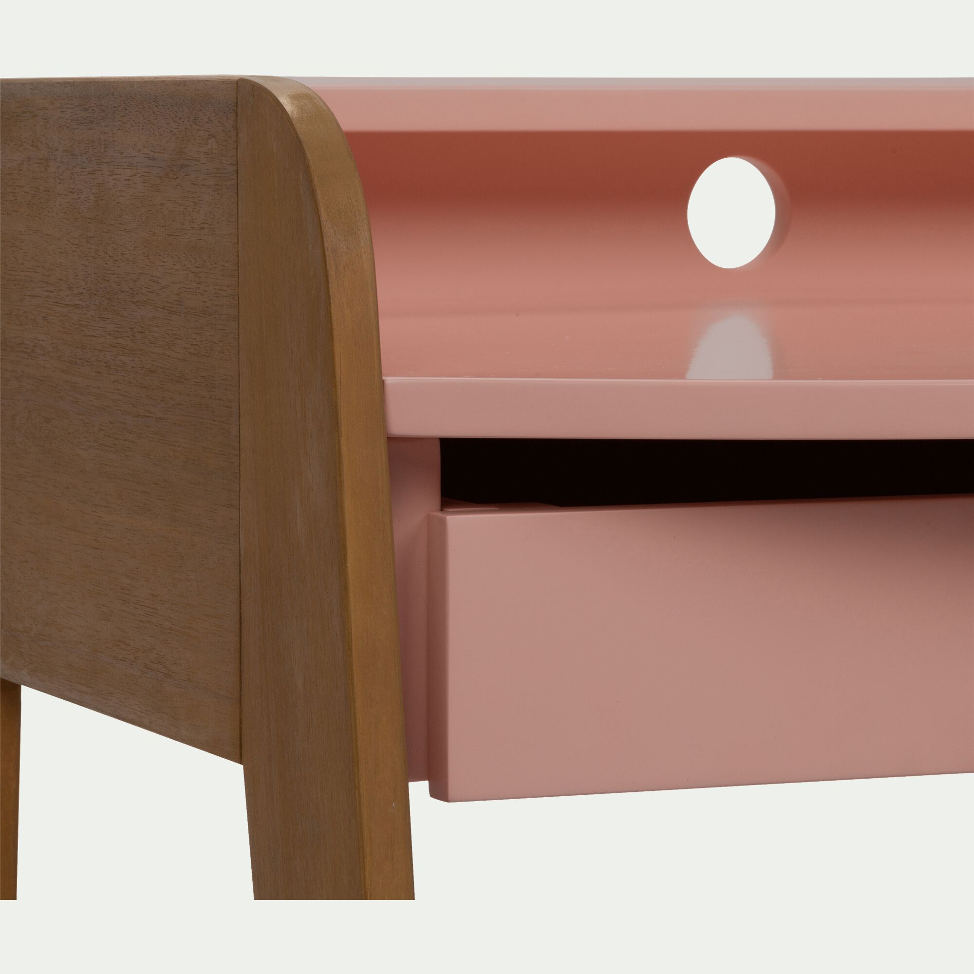 RAPHAEL - Bureau enfant en acacia - rose
