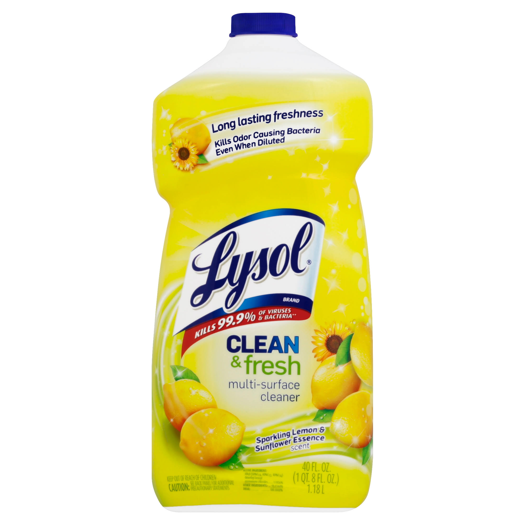 Lysol Clean & Fresh Multi-Surface Cleaner, Lemon & Sunflower - 40 fl oz bottle