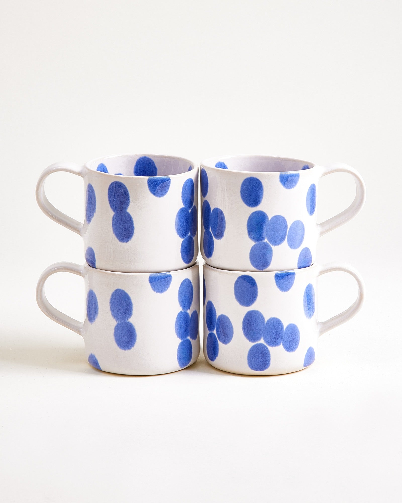 NÓDOA - LARGE MUG DOTTED BLUE SET OF 4