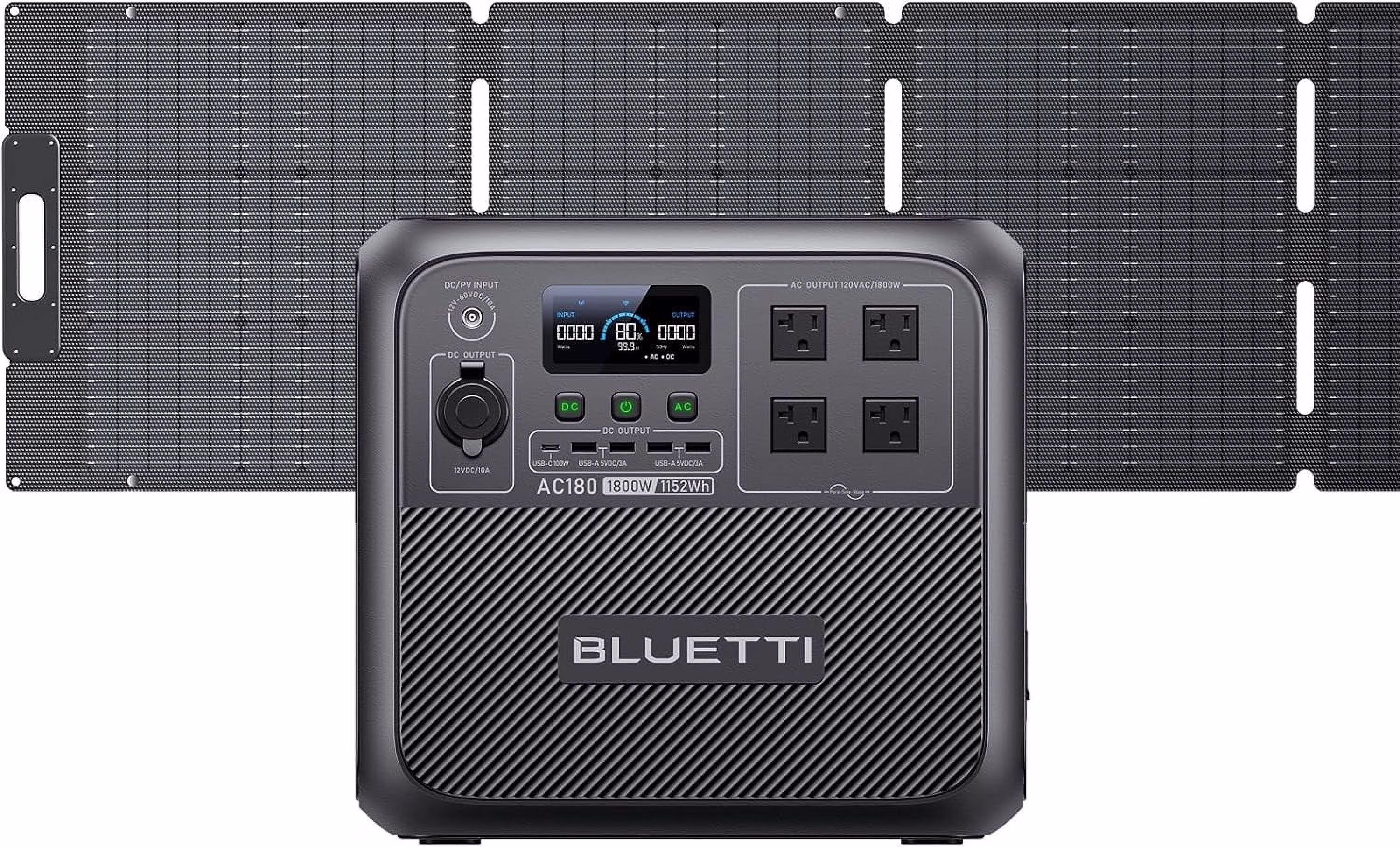 AC180 Solar Generator, 1440W | 1152Wh LiFePO4 Power Station, Portable for Off-Grid, Home, Camping, RV(1152Wh) - Image 7