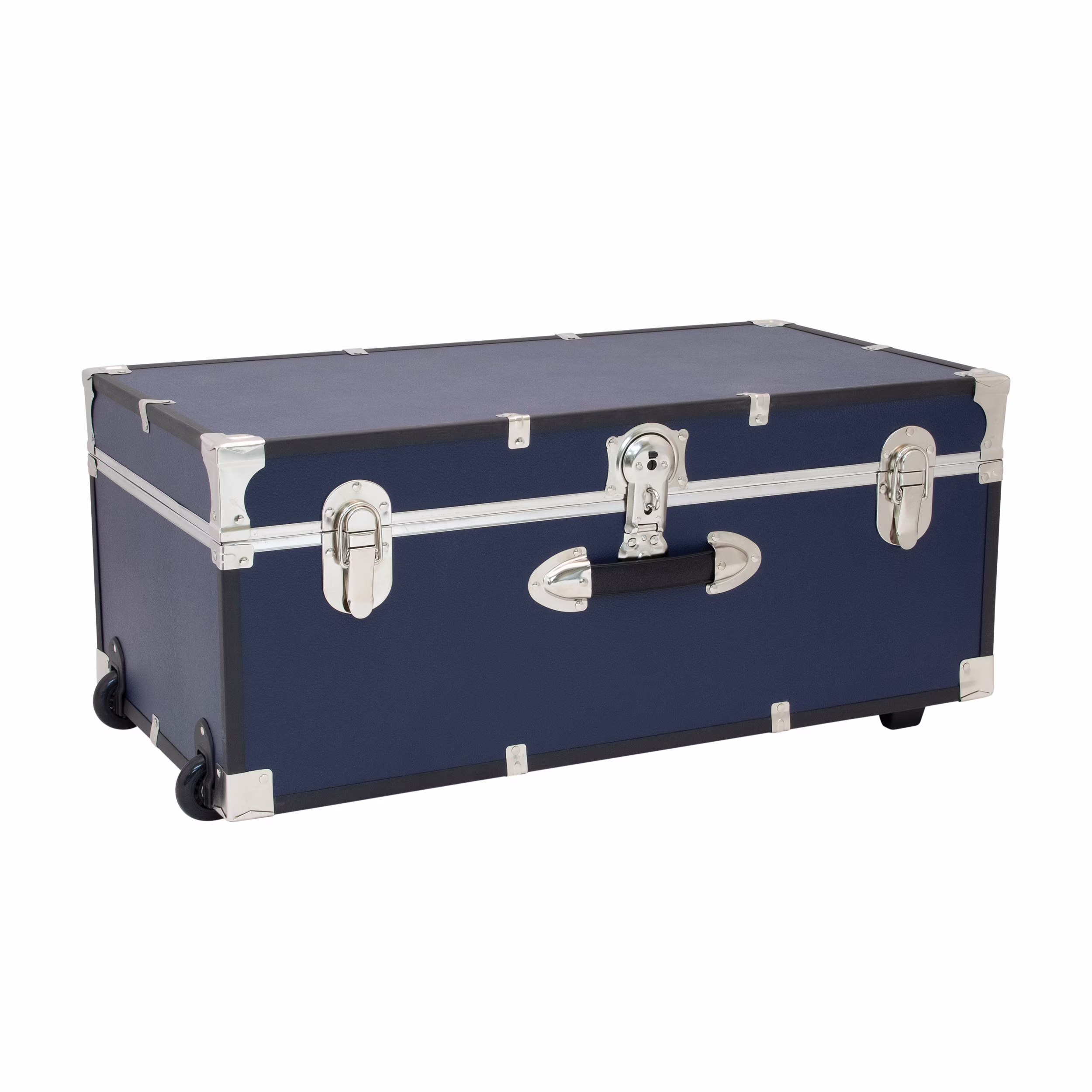 Collegiate Collection Footlocker Trunk with Wheels(Blue)