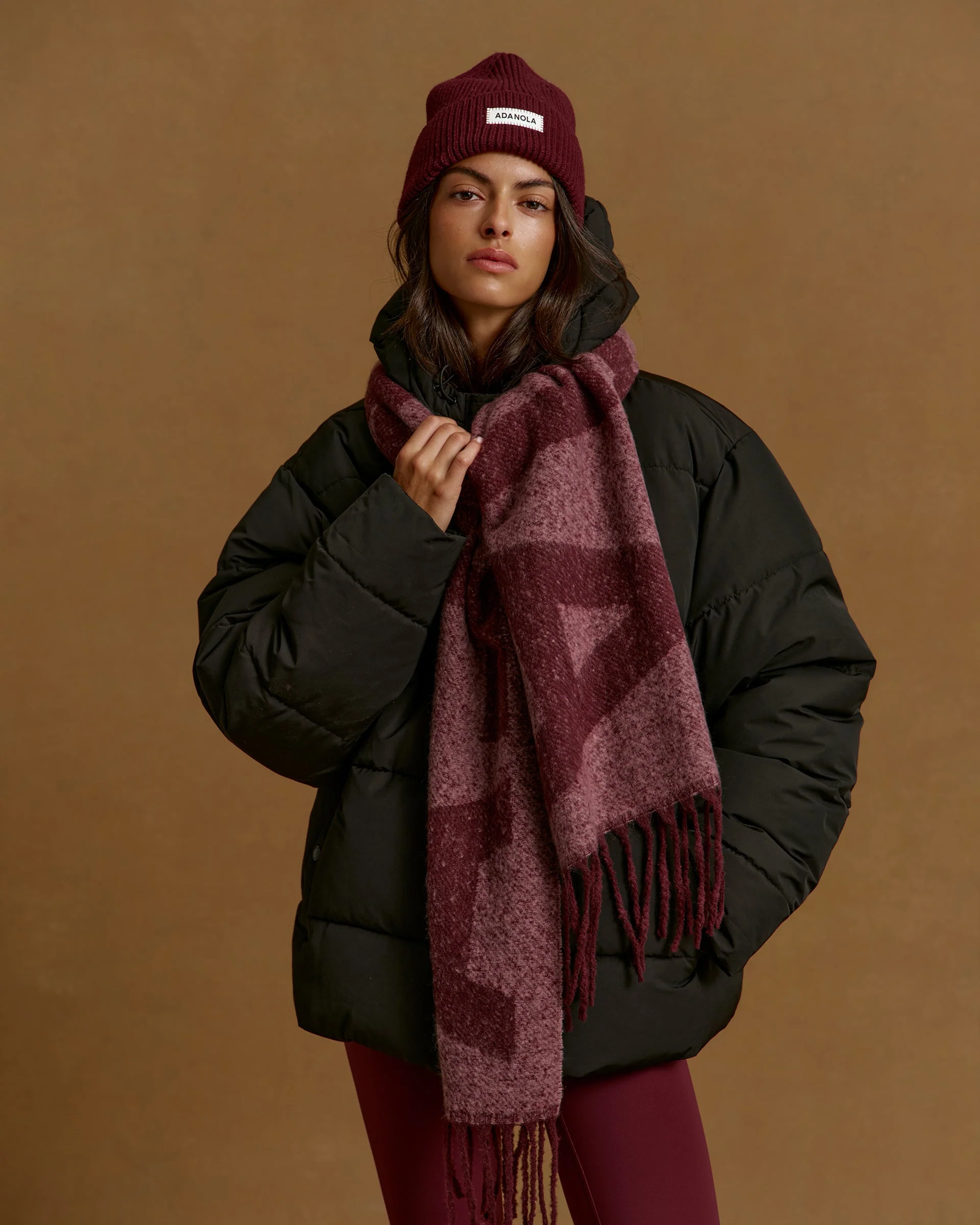 Knit Scarf - Dark Cherry
