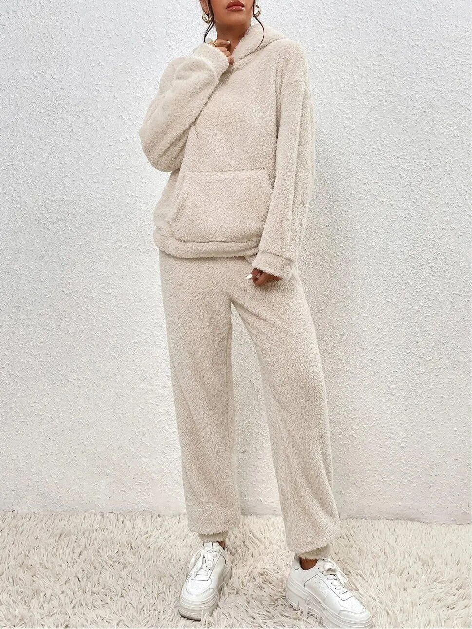 Ensemble de survêtement tricoté deux pièces pour femme