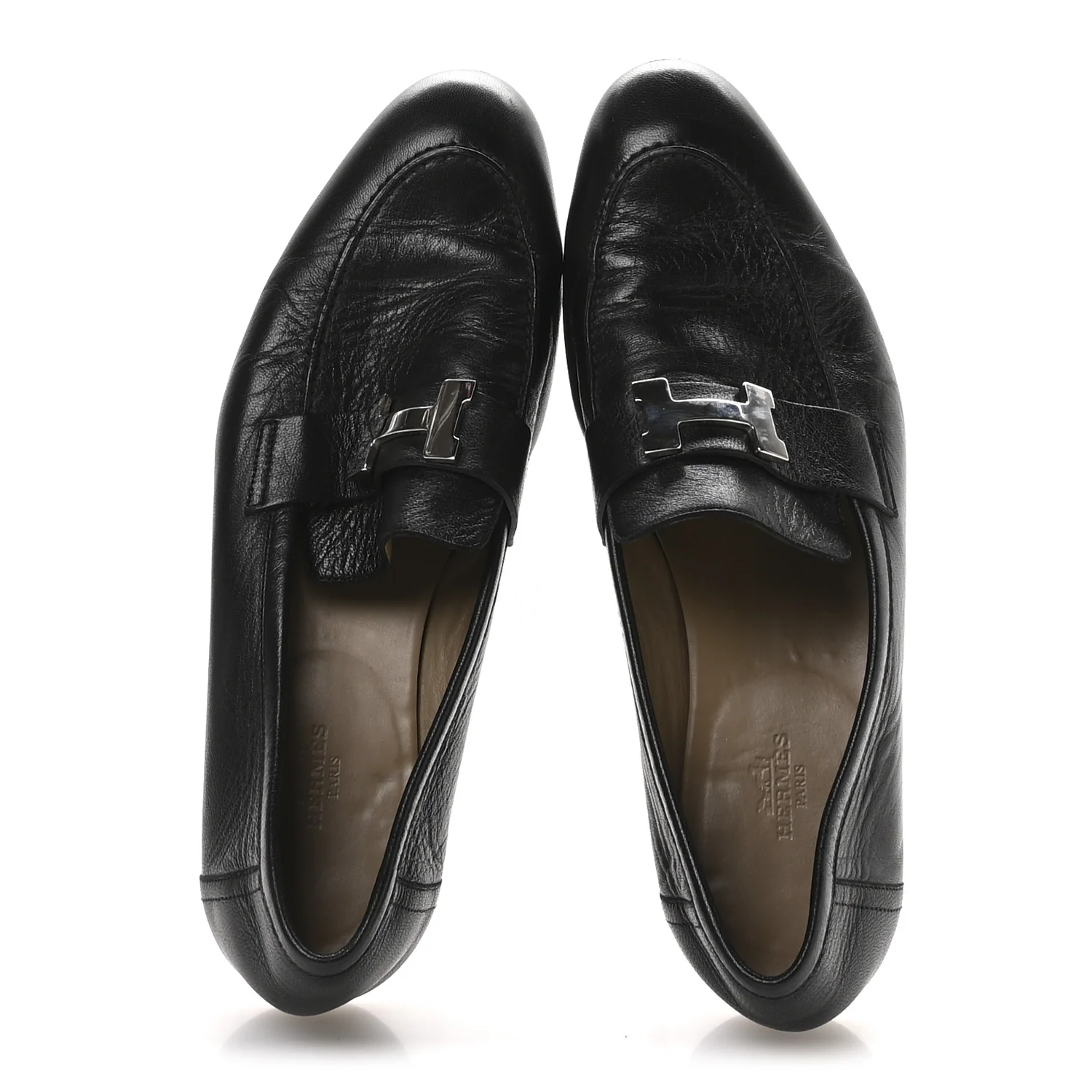 Goatskin Men's Paris Loafers 42 Black