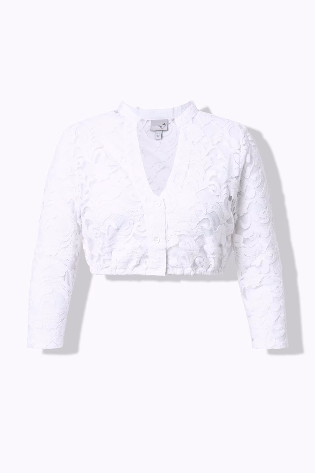 Lace V-Neck Dirndl Blouse