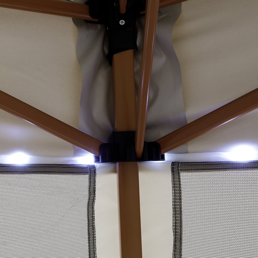 12' x 10' Glamping Hexagon Lighted Canopy - Image 7