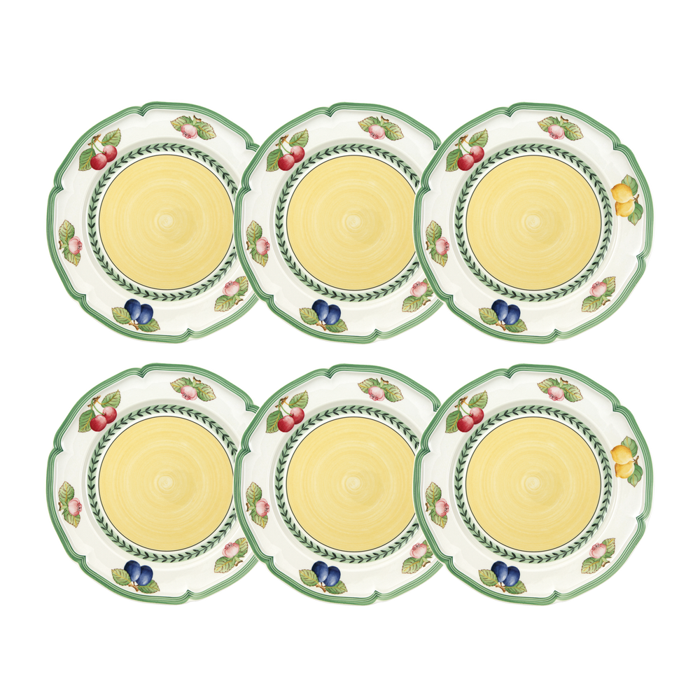 French Garden Dinner plate - Multi-colored, Premium Porcelain