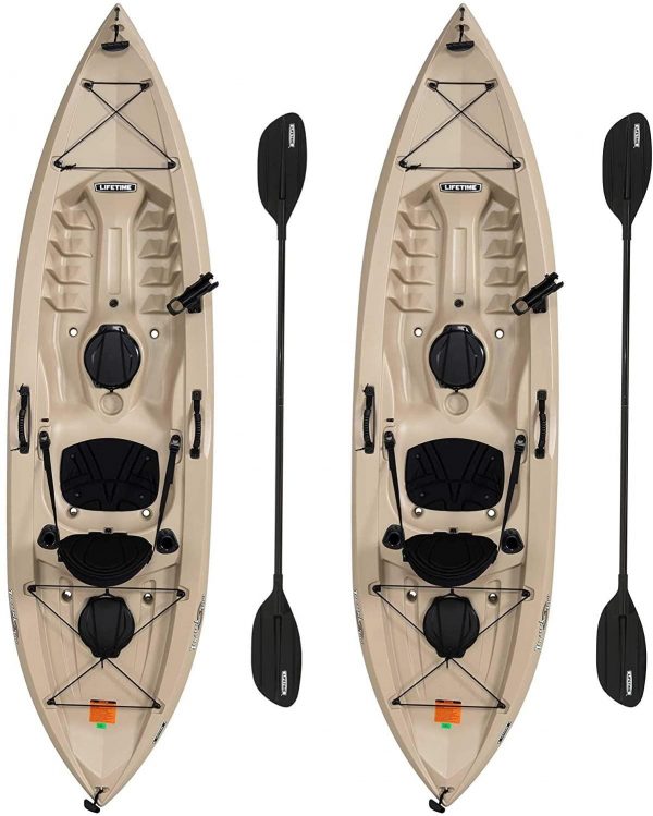 Pack de 2 kayaks de pêche Lifetime 90806 Tamarack Angler 100 C (pagaies incluses)