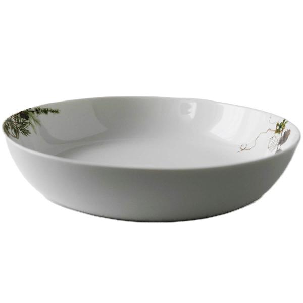 Nostalgi bolle 31 cm hvit/grønn