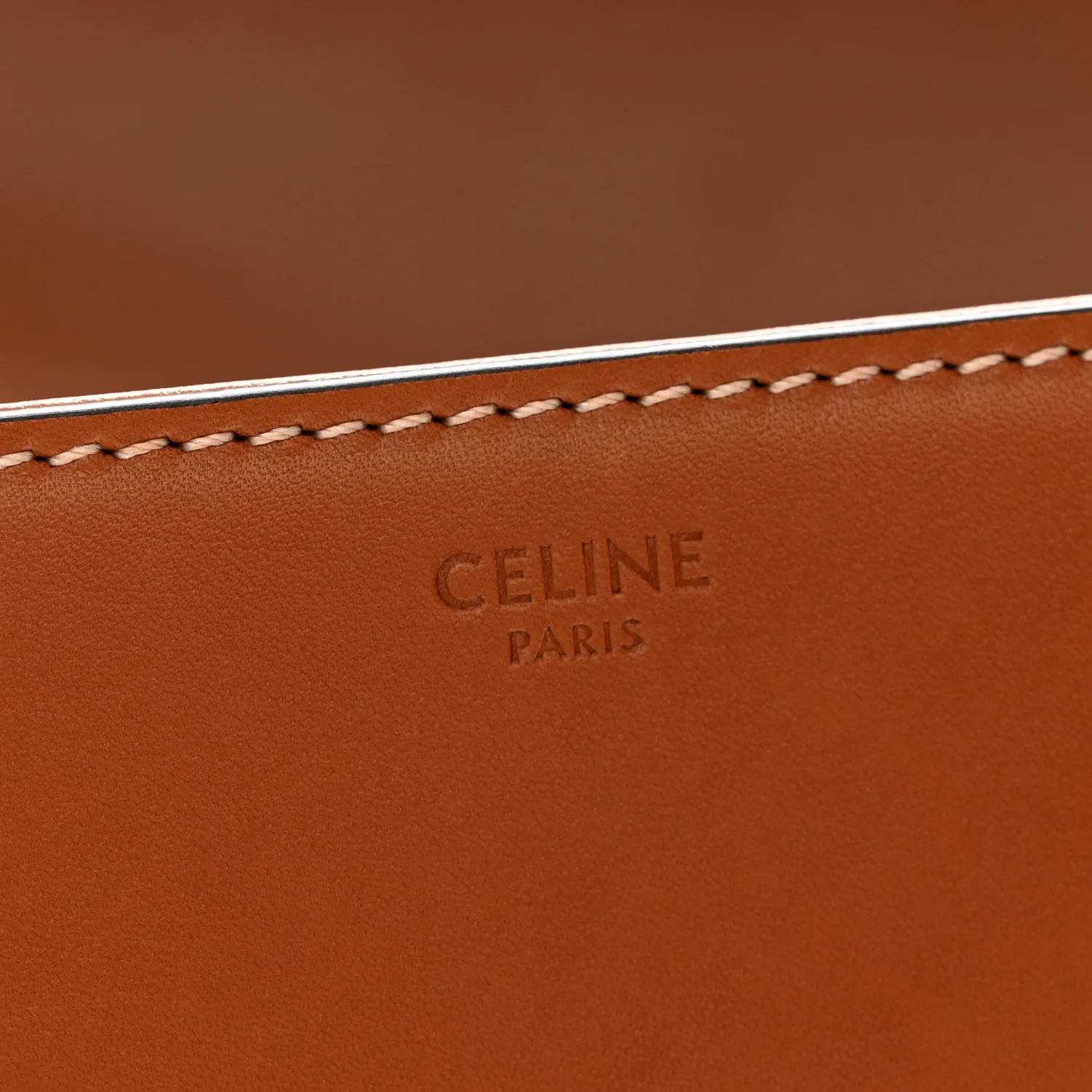 Natural Calfskin Medium Triomphe Tan