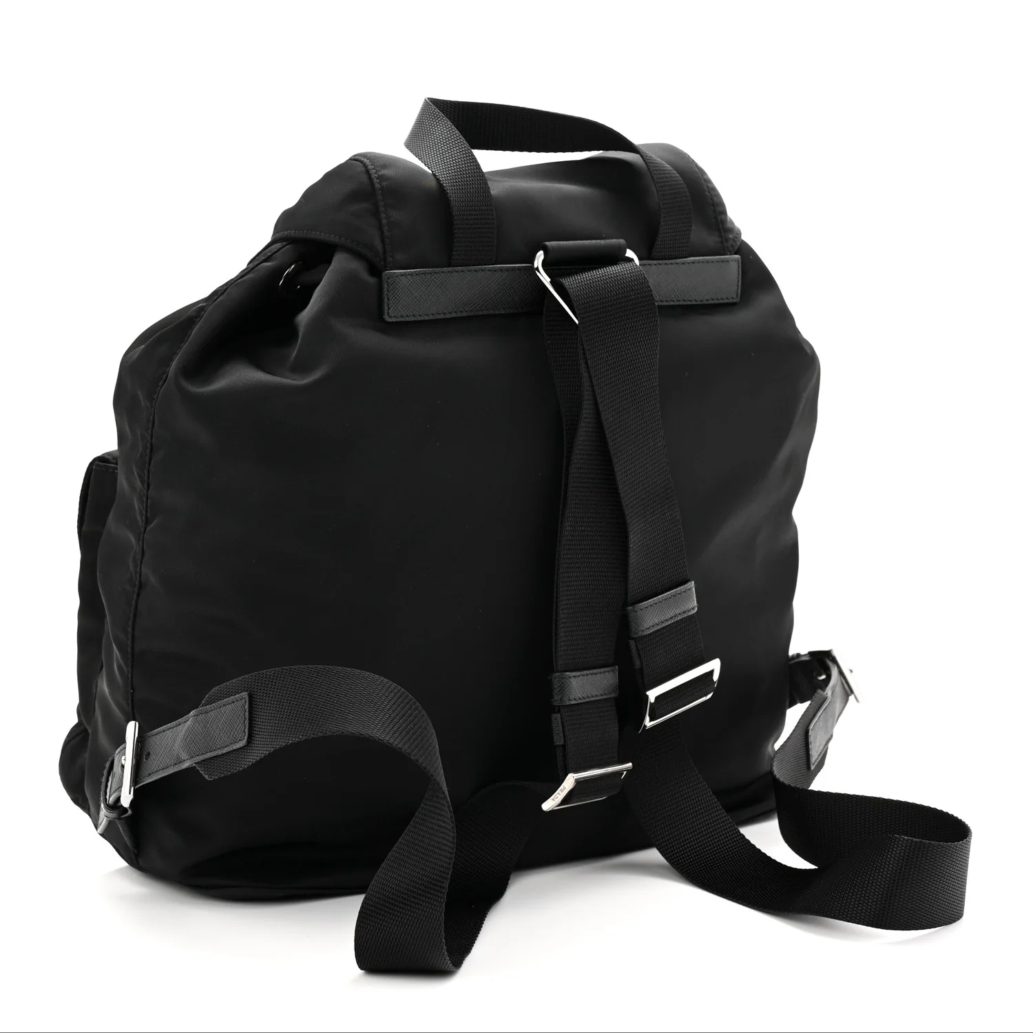 Tessuto Nylon Saffiano Medium Backpack Black