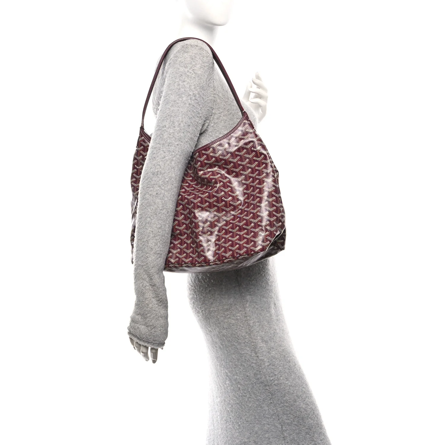 Goyardine Boheme Hobo Burgundy