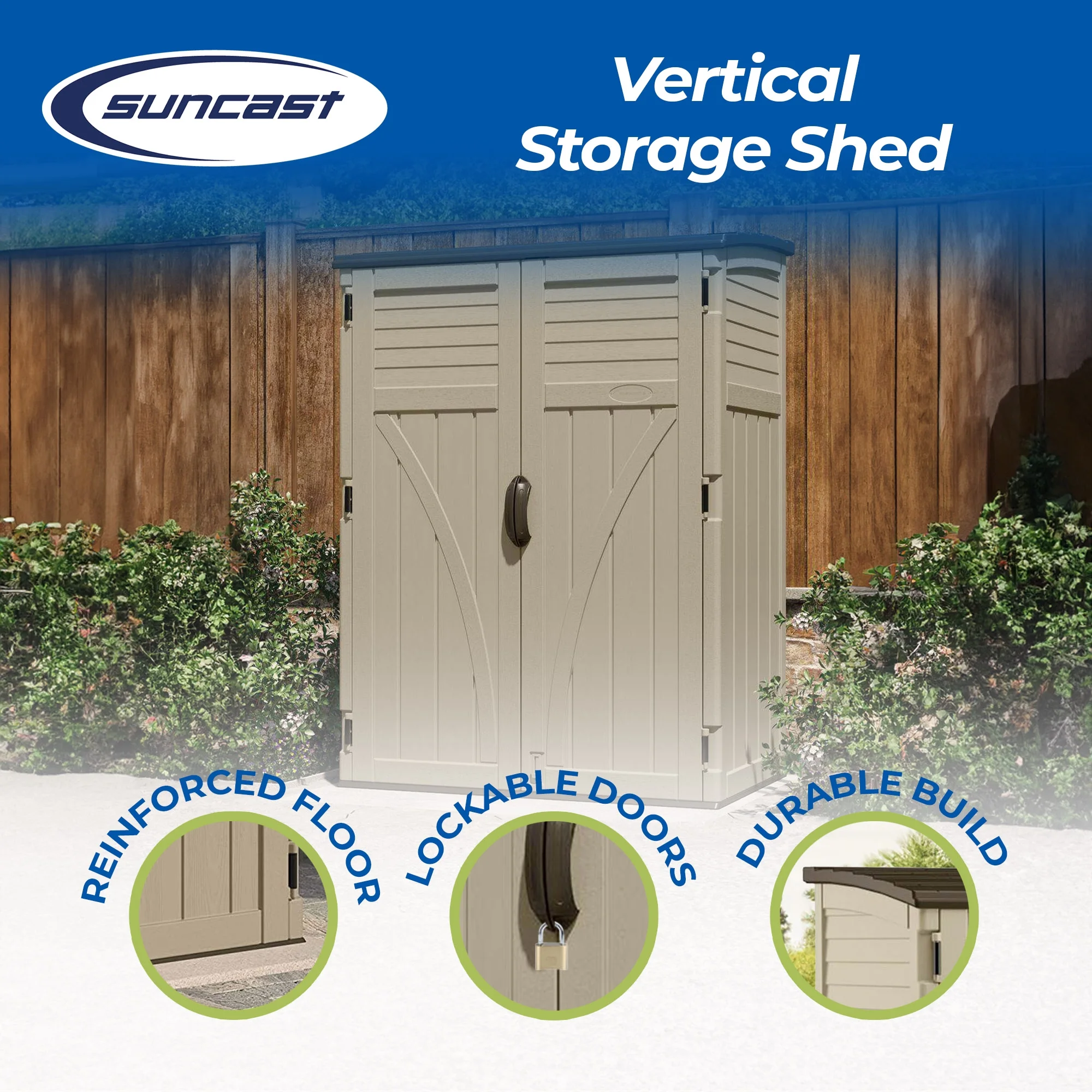 Large Vertical Shed for Storing Oudoor Tools, Equipment, Sand - Image 2