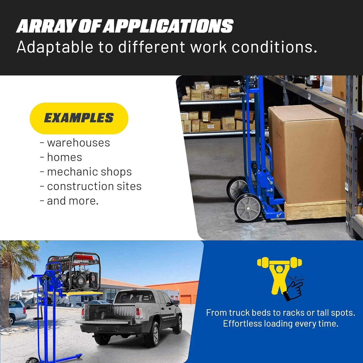 Goodyear 330 Lbs Material Lift & Stacker - Manual Winch, Max Lift 40 Inches