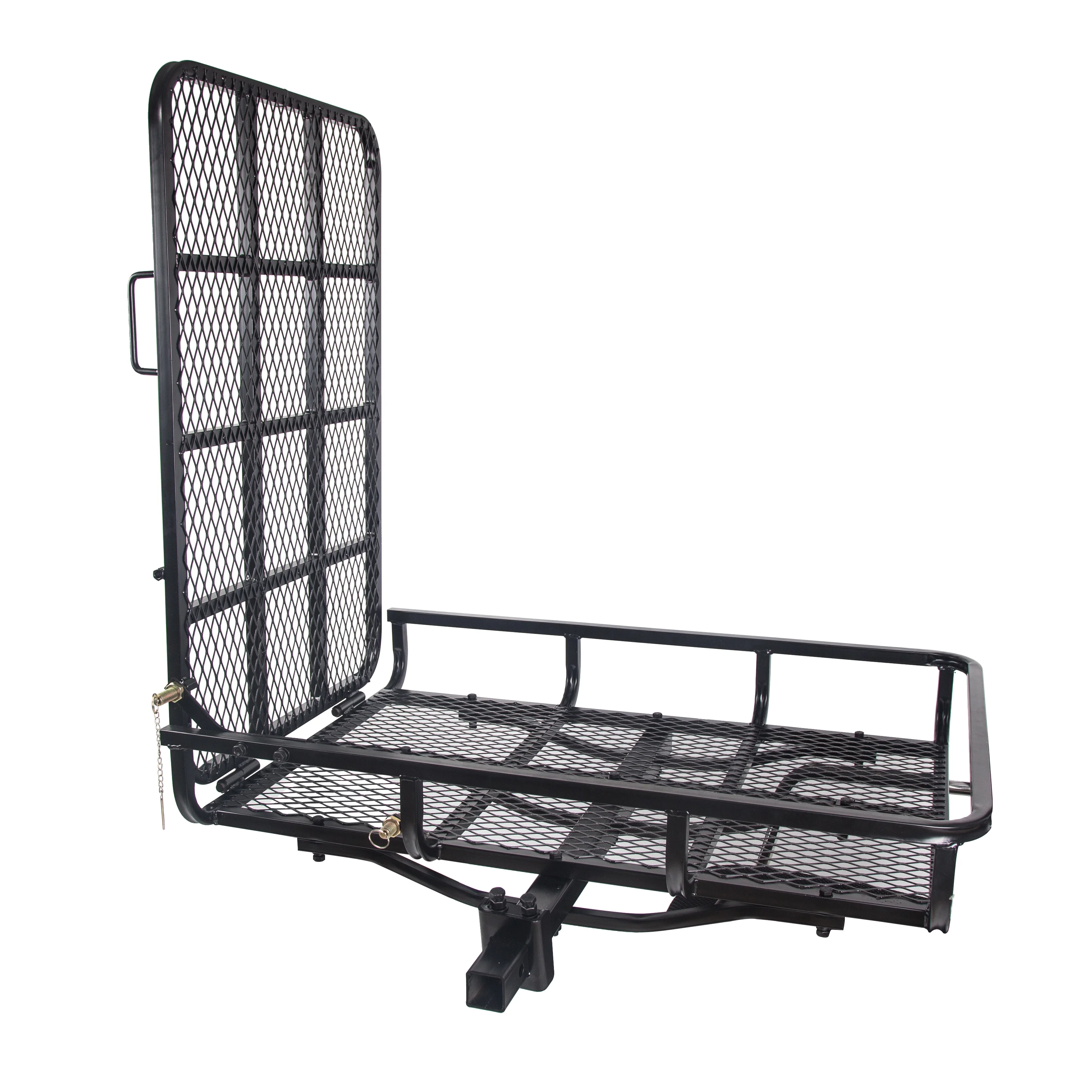 Hitch-Mounted Cargo Carrier with Mobility Ramp for Disability Medical Rack Wheelchair Scooter Lawn Mower Snow Blower Hauler 500lb Capacity Basket-Style - Image 10