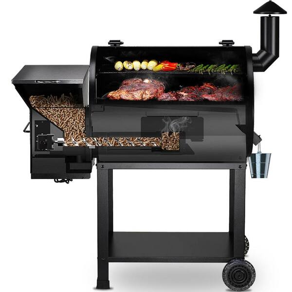 590 sq. in. Pellet Grill and Smoker. Stainless Steel