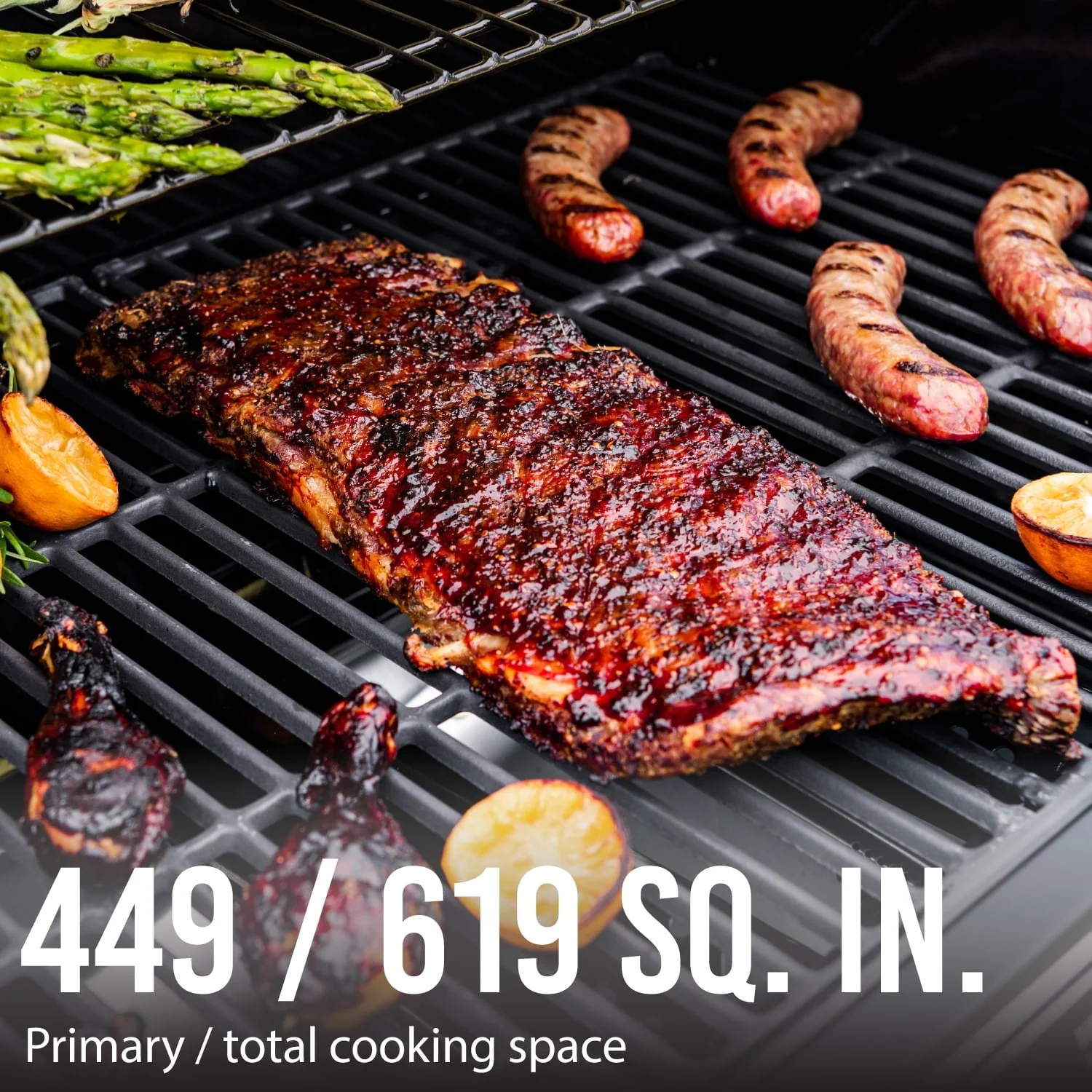 4 Burner with Side Burner Propane Gas Grill in Blue(Blue) Image 6