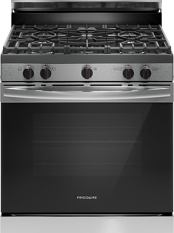 Cuisinière à gaz autoportante 5,1 pi³ (144 L) avec brûleur à ébullition rapide – Acier inoxydable 2025